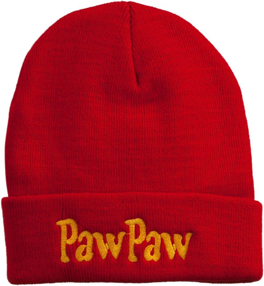 e4Hats.com Pawpaw Embroidered Long Cuff Beanie