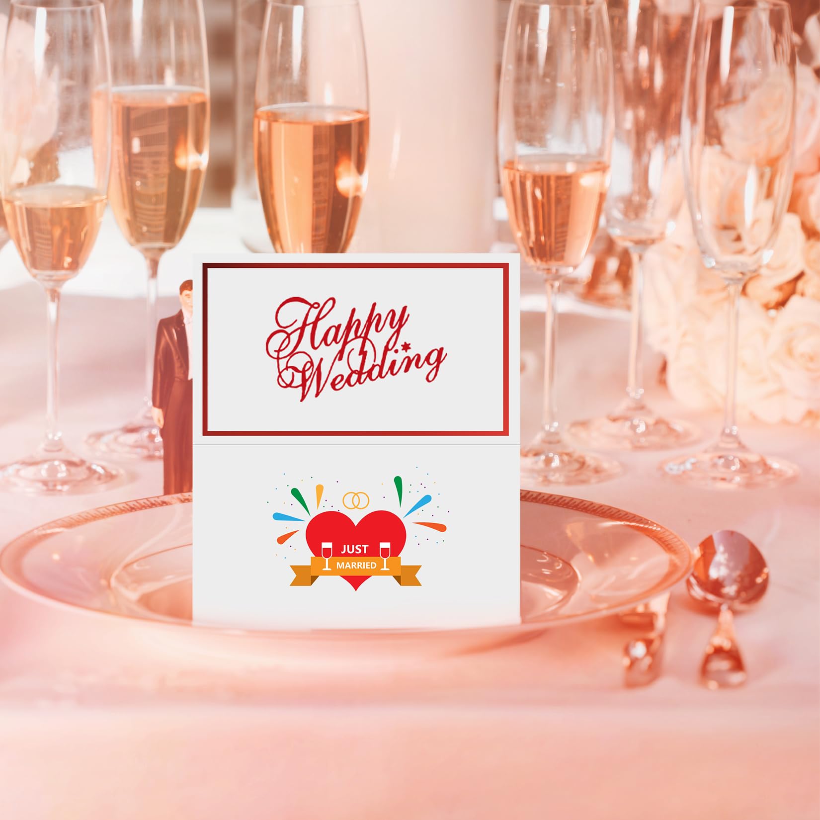 120 Pcs Cartes Marque-Place Mariage BetterJonny - Cartons De Placement Blancs Élégants Avec Points Or