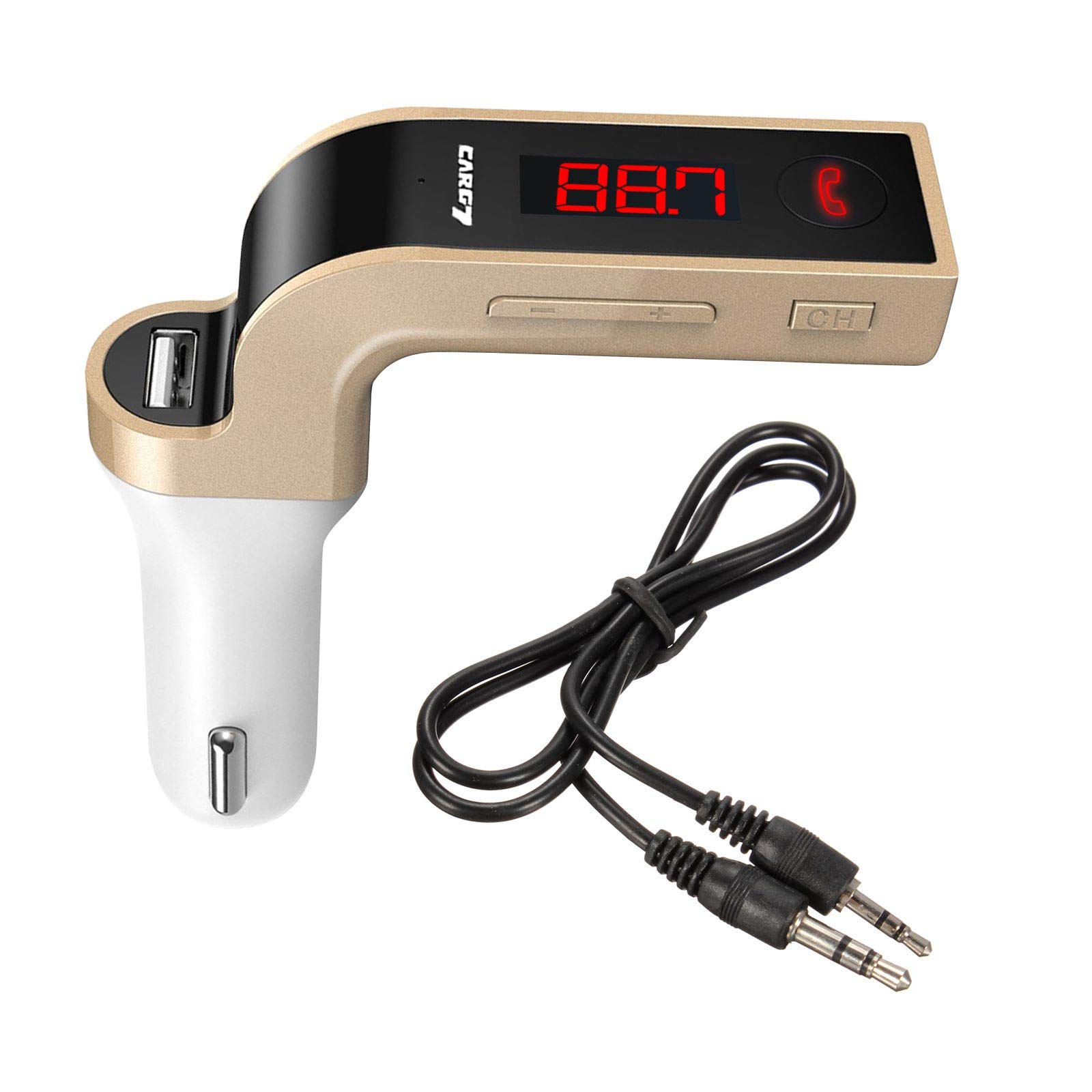 Car Bluetooth Wireless FM Transmitter Kit Universal G7 Car Kit FM Transmitter For MP3 Music Radio Player & USB Port