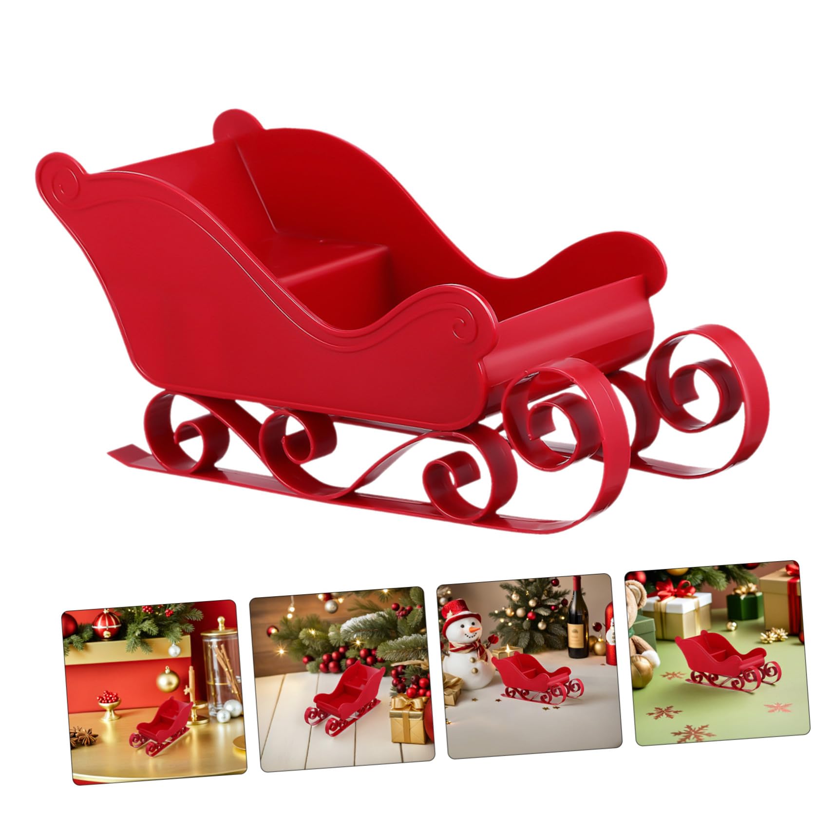 ABOOFAN 4stücke Mini Schlitten Deko aus Weihnachtsschlitten Figur für Tischdeko Weihnachtsdeko Schlitten Anhänger für Baum Dekorative für Innendekoration
