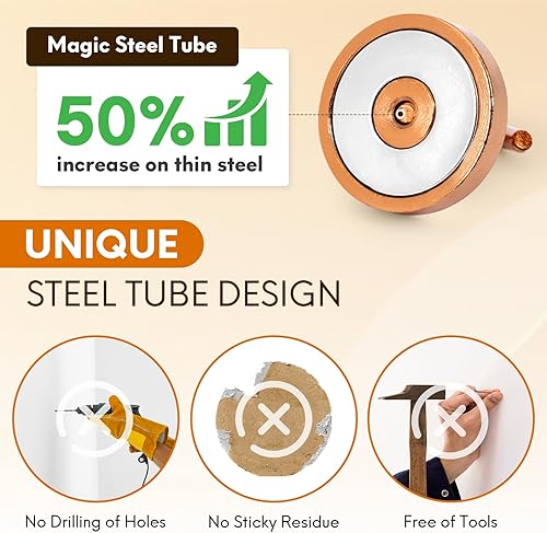 Vista 350 de Neosmuk Ganchos magnéticos resistentes, imanes fuertes con gancho para refrigerador, ganchos industriales súper resistentes de neodimio para colgar