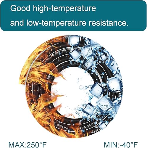 Miniatura 6 de Línea de combustible de 14 pulgadas de diámetro interior, manguera de combustible de 10 pies, manguera de línea de combustible J30R7 NBR para