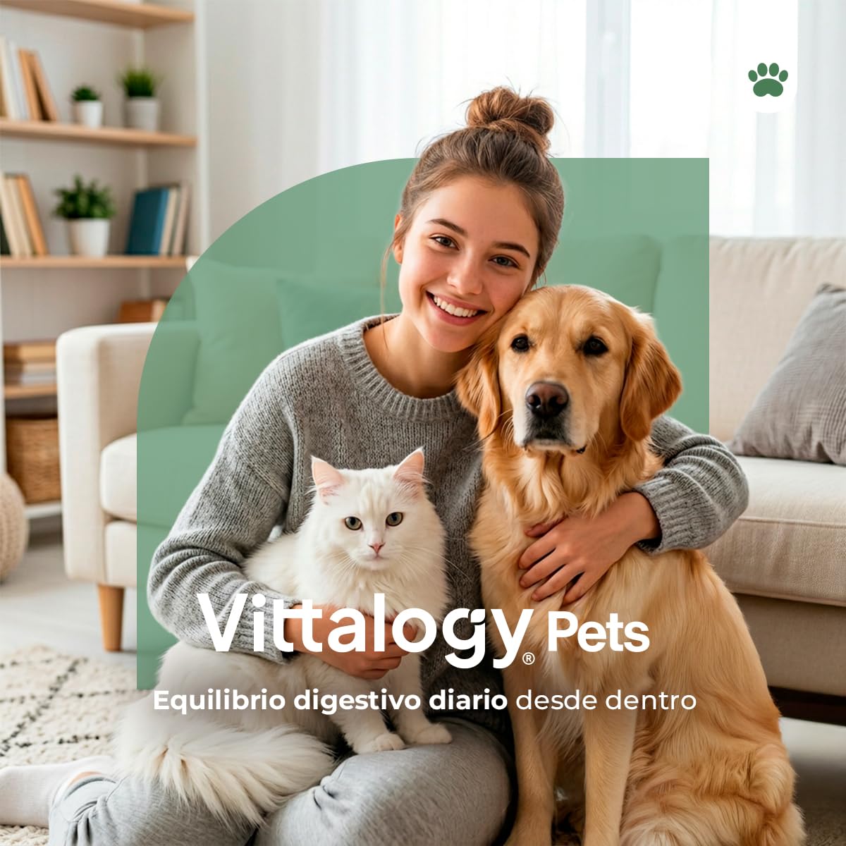 Pre Y Probióticos Perros Gatos Vittalogy | Enterococcus Faecium FOS Y Psyllium | Equilibrio Digestivo Y Restablecimiento De Flora | Fórmula En Polvo De Uso Diario