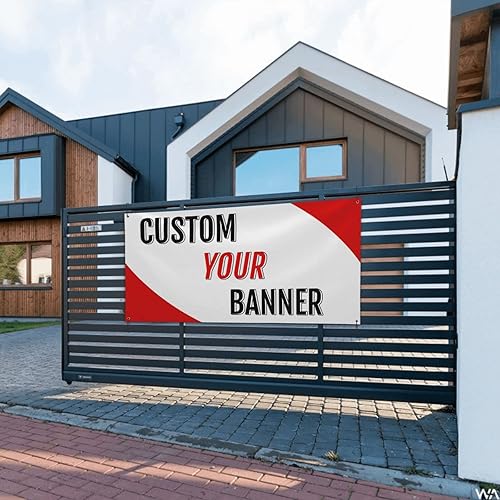 Miniatura 3 de Pancartas y letreros personalizados para fotos y texto, pancarta personalizada para exteriores para fiesta de cumpleaños, negocios, boda, decoración