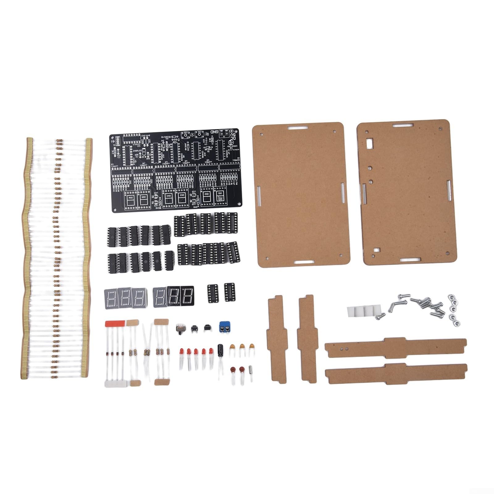 Kit orologio digitale a circuito 6Bit per DC 4 5V 5 5V Power Use con saldatura pratica e per insegnamento formazione parti elettroniche (parti + guscio)