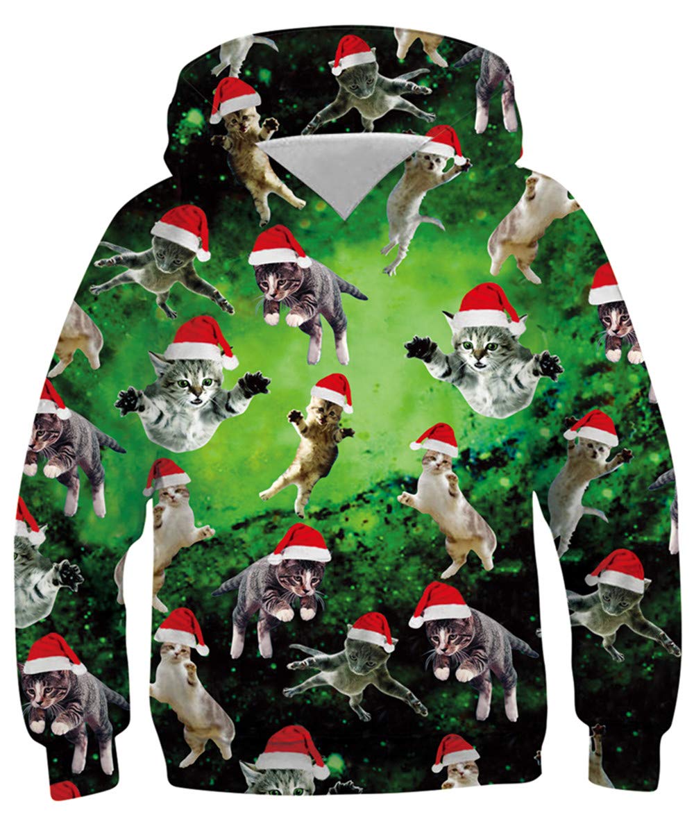 Enlifety6-16T Kids Sweatshirt Boys Novelty Hoodies 3D Graphic Pullover with Pocket