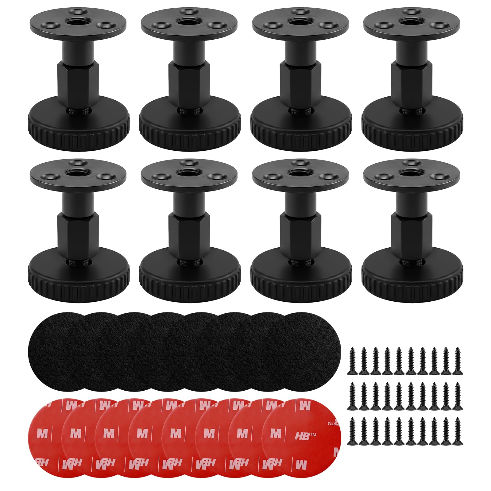 8 Pcs 24-60mm Adjustable Furniture Feet Metal Furniture Legs for Cabinet