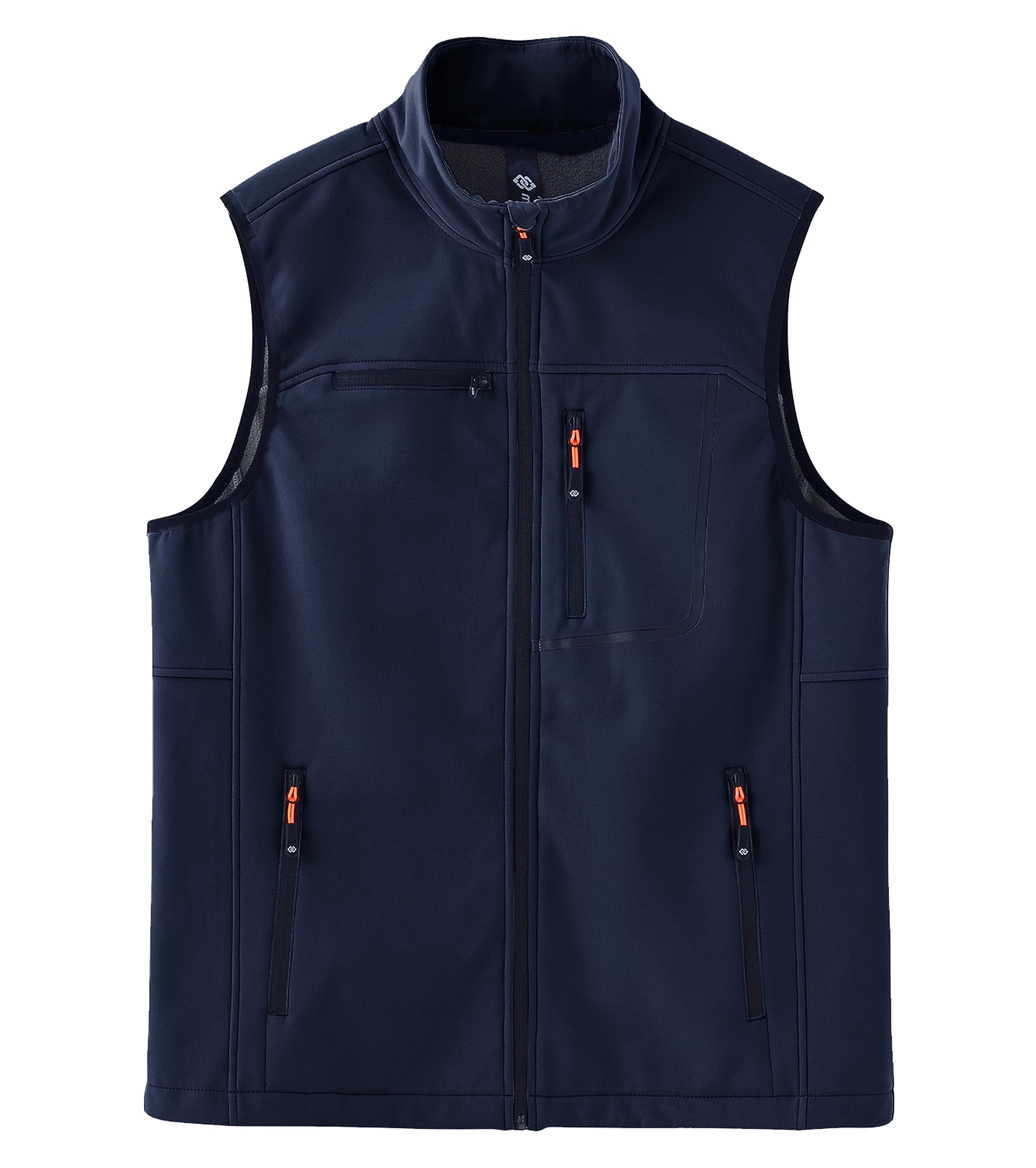 MoFiz Gilet d'extérieur pour homme, veste coupe-vent sans manches avec fermeture éclair intégrale, doublure en polaire, légère et coupe-vent pour la randonnée, le golf