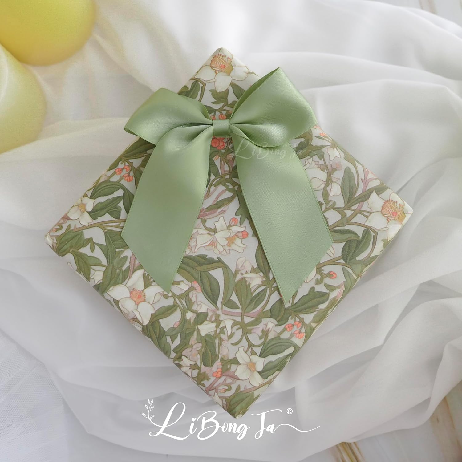 4.5" Satin Ribbon Sage Green Bows for Gift Wrapping, Twist Tie Bows, Cute Bows for Crafts, Party Favors, Premade Bows Pre-Tied Decorative Bows for Flower Bouquets Candy Apple Bows-24 Counts - Image 7