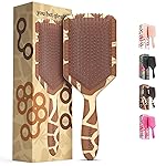 FRAMAR Paddle Hair Brush Detangler, Detangling Hairbrush For Women, Wet Hair Brush For Girls, Hair Detangler Brush, Wet Hairbrush, Hairbrushes, Girls Hairbrush Detangler, Reduces Frizz - Giraffe