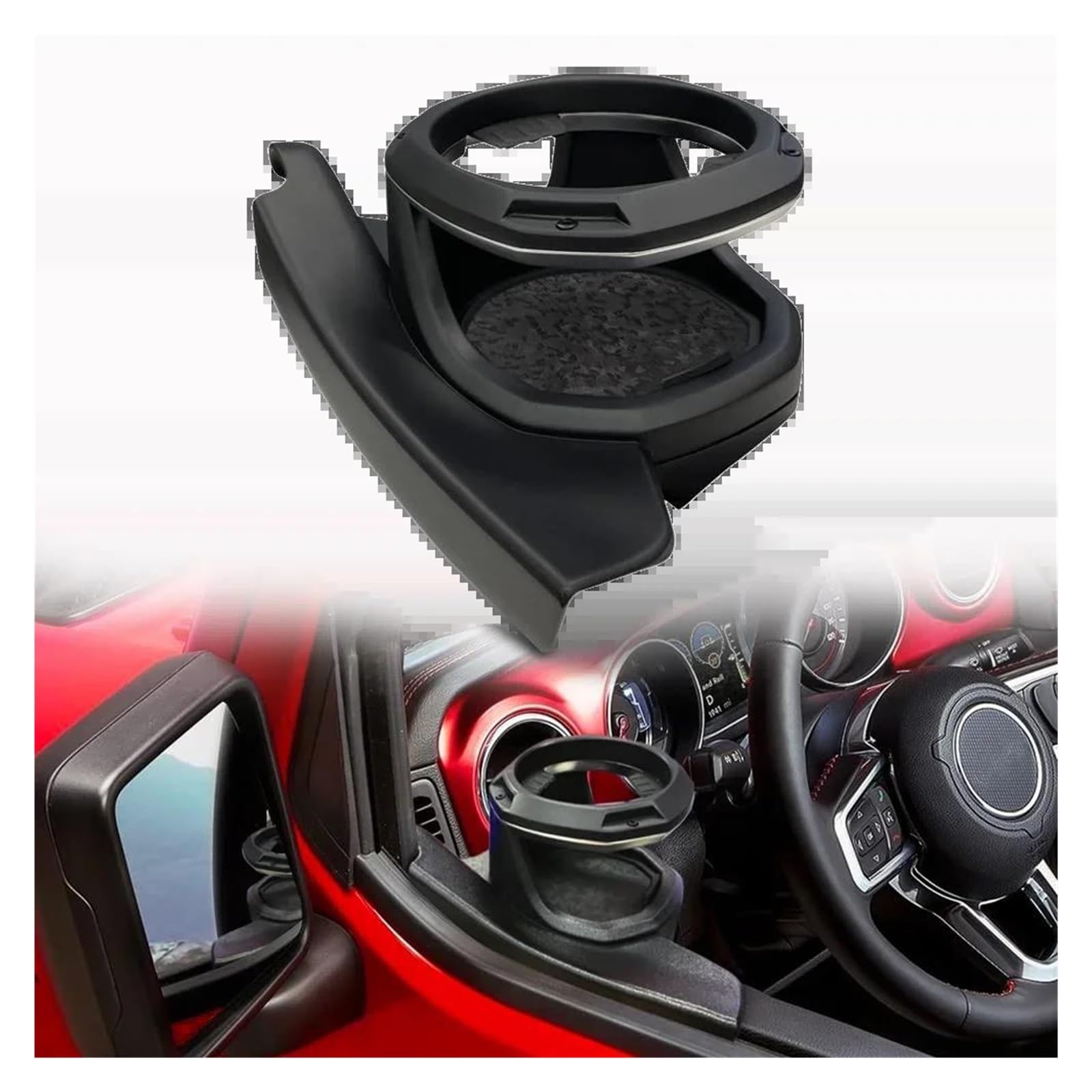 Getränkehalter Für Wrangler Für JL Für Gladiator Für JT 2018-2024 Linke Und Rechte Seite Tasse Halter Tür Fenster Wasser Becherhalter(2)