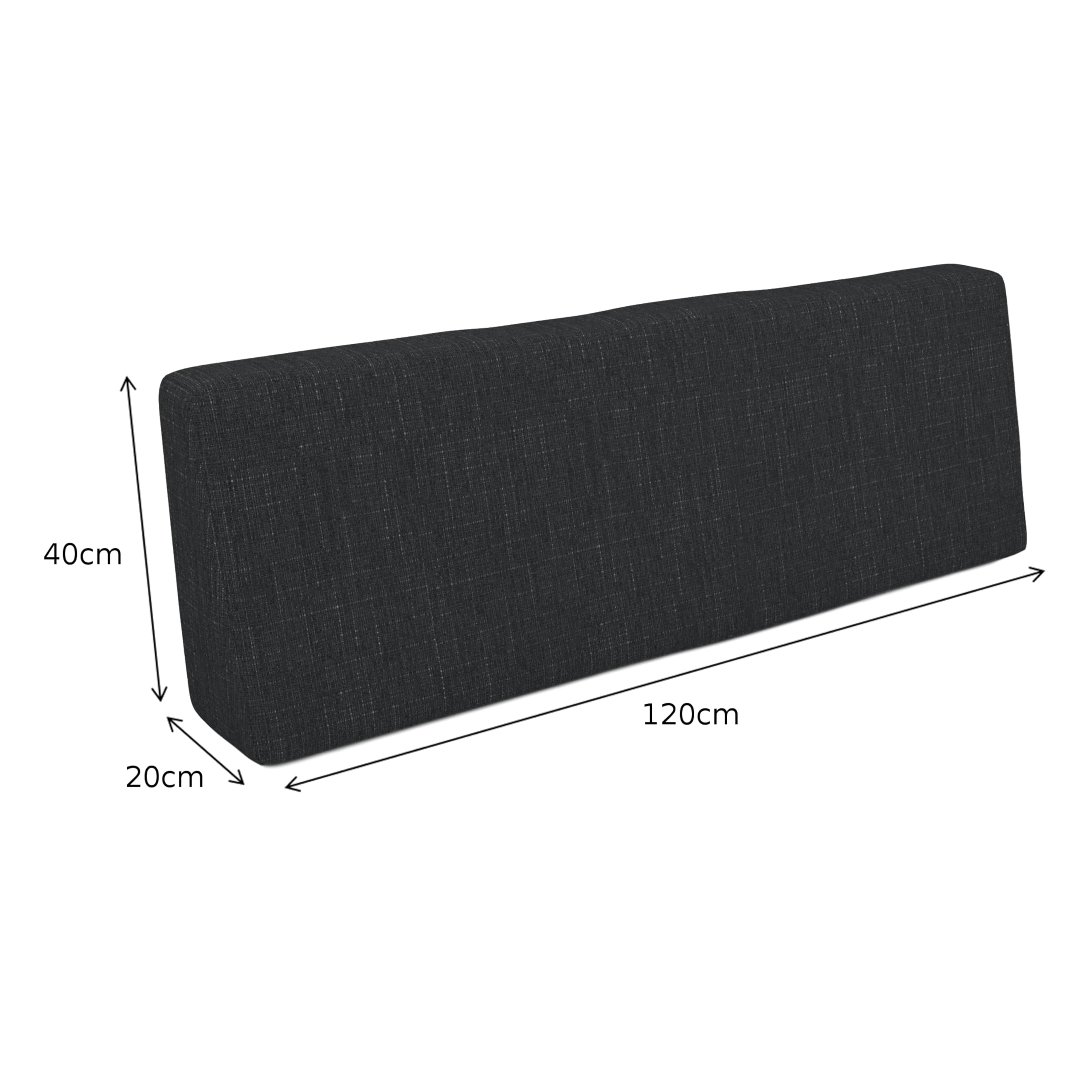 POKAR Bezüge für Palettenkissen, Größe:Set Sitzkissen 120x80 + Rückenkissen 120x40, Farbe:Anthrazit