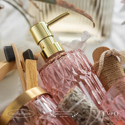 Vista 19 de EMPO Juego de 6 accesorios de vidrio transparente para baño