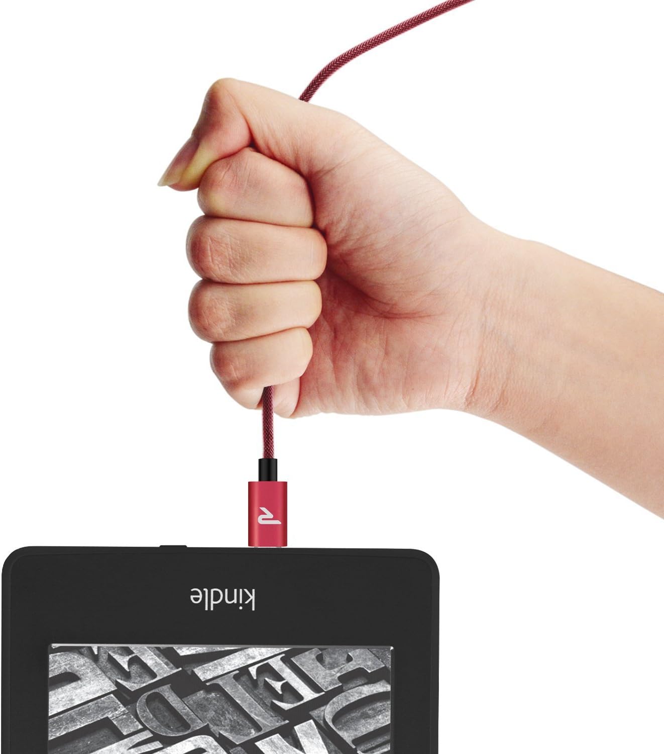 RAMPOW Micro USB Cable [3.3ft, 2-Pack] - QC 3.0 High Speed Android Charging Cable-Compatible with S9/S7/S6, Sony, HTC, Motorola, Kindle, LG and More-Red