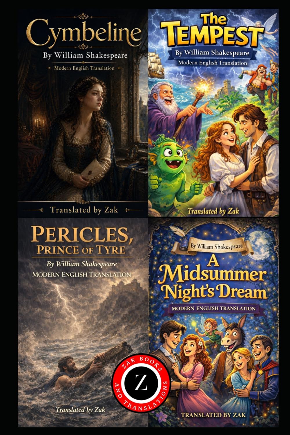 The Tempest, A Midsummer Night’s Dream, Cymbeline, Pericles: (Modern English Versions): Easy to Read | Shakespeare’s Magic, and Strange Worlds Plays ... (Shakespeare in Modern, Easy to Read English)