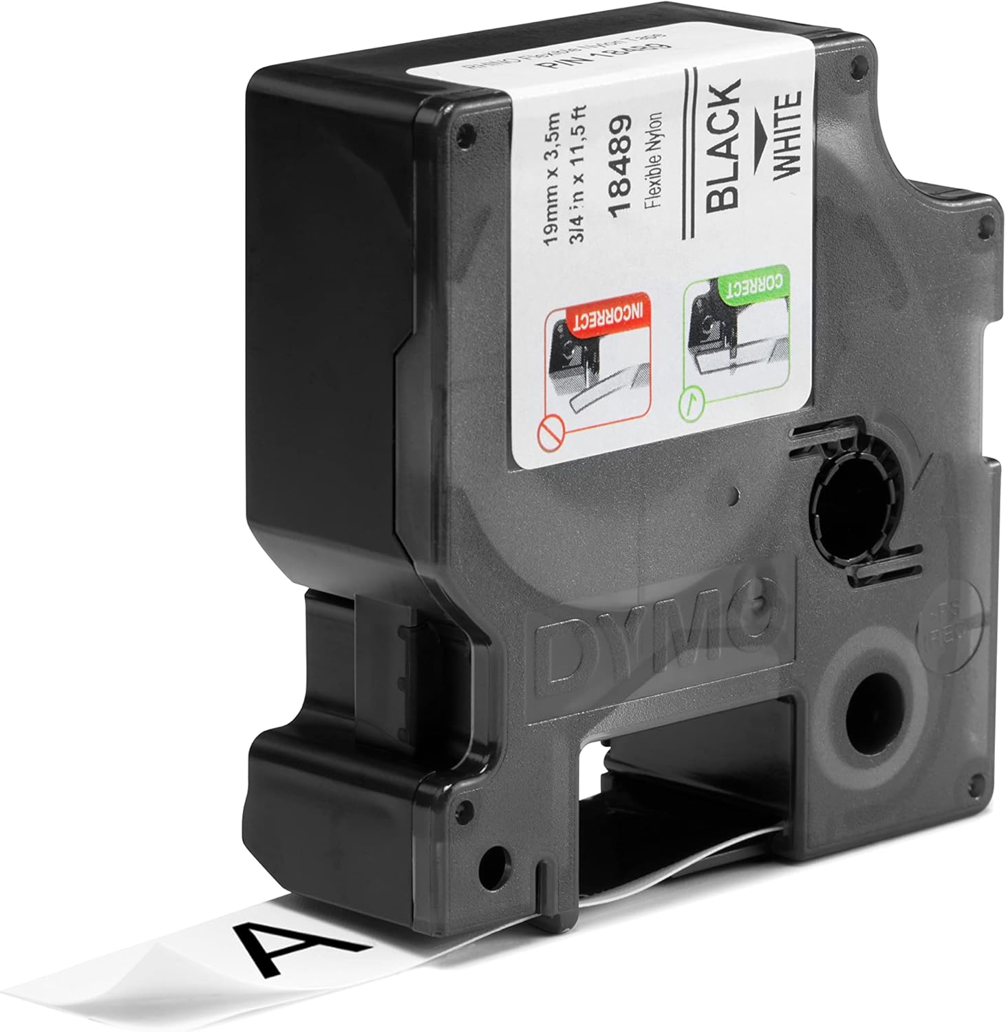 Correct and incorrect label cassette loading diagram
