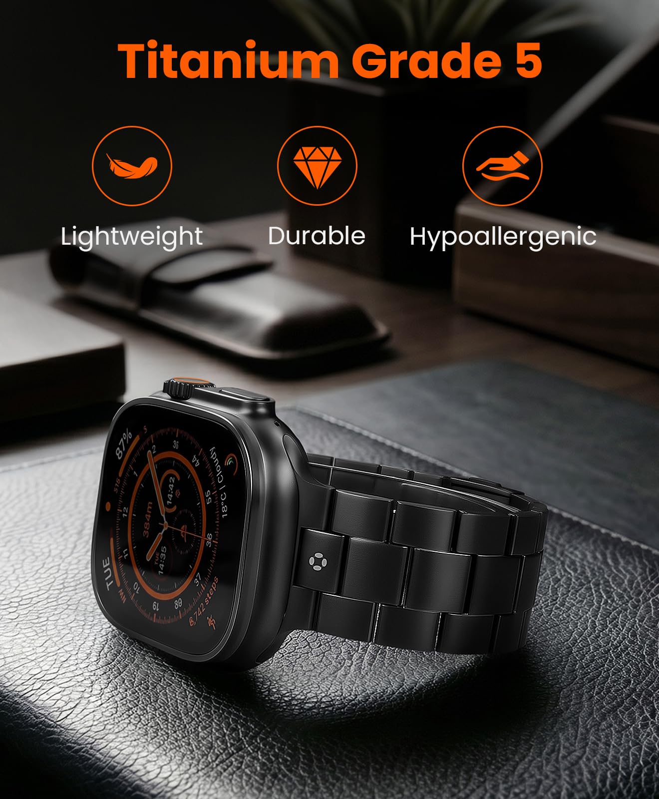 Correa Titanio para Apple Watch Ultra 3/2/1 & Series 11/10 46mm