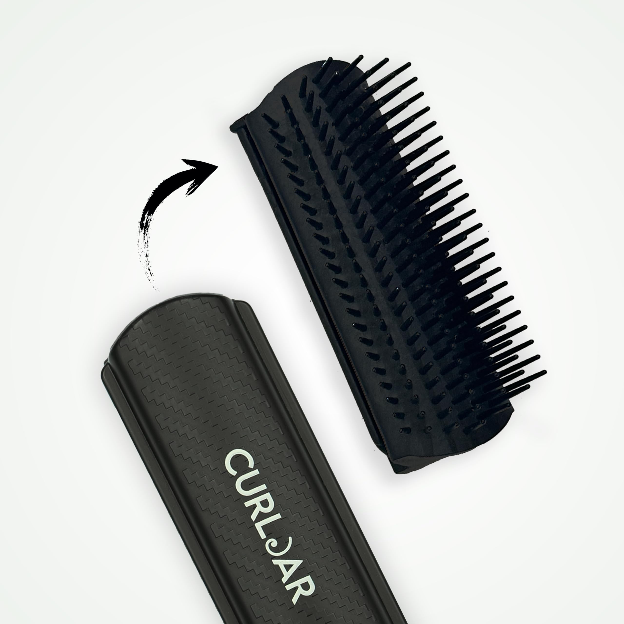 Spazzola professionale per capelli, districante e scolpisce i ricci, testa rimovibile igienica, coda appuntita, setole flessibili in nylon, ideale per acconciare ricci bagnati