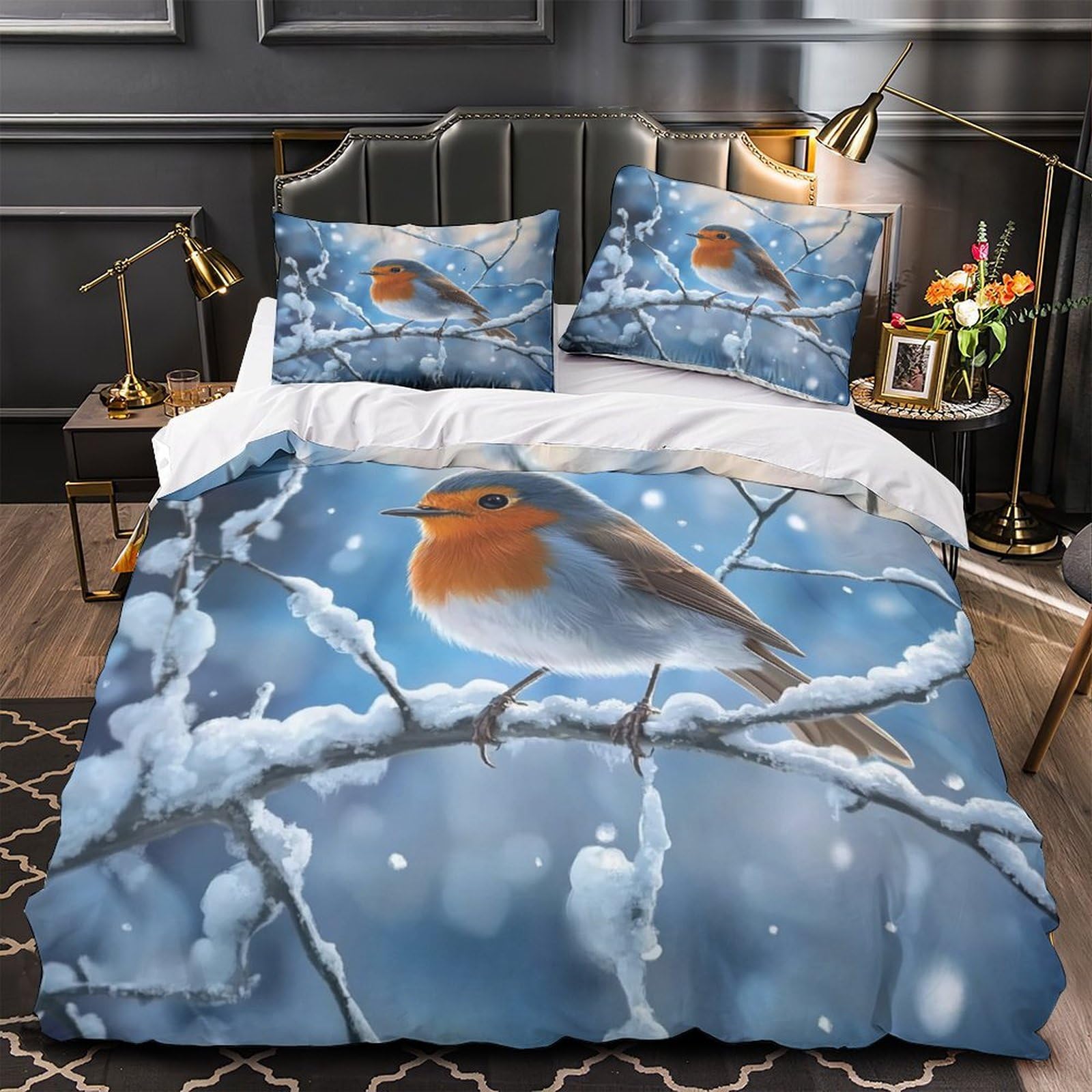 Parure de lit microfibre 3D effet doux housse de couette haut de gamme 260x220