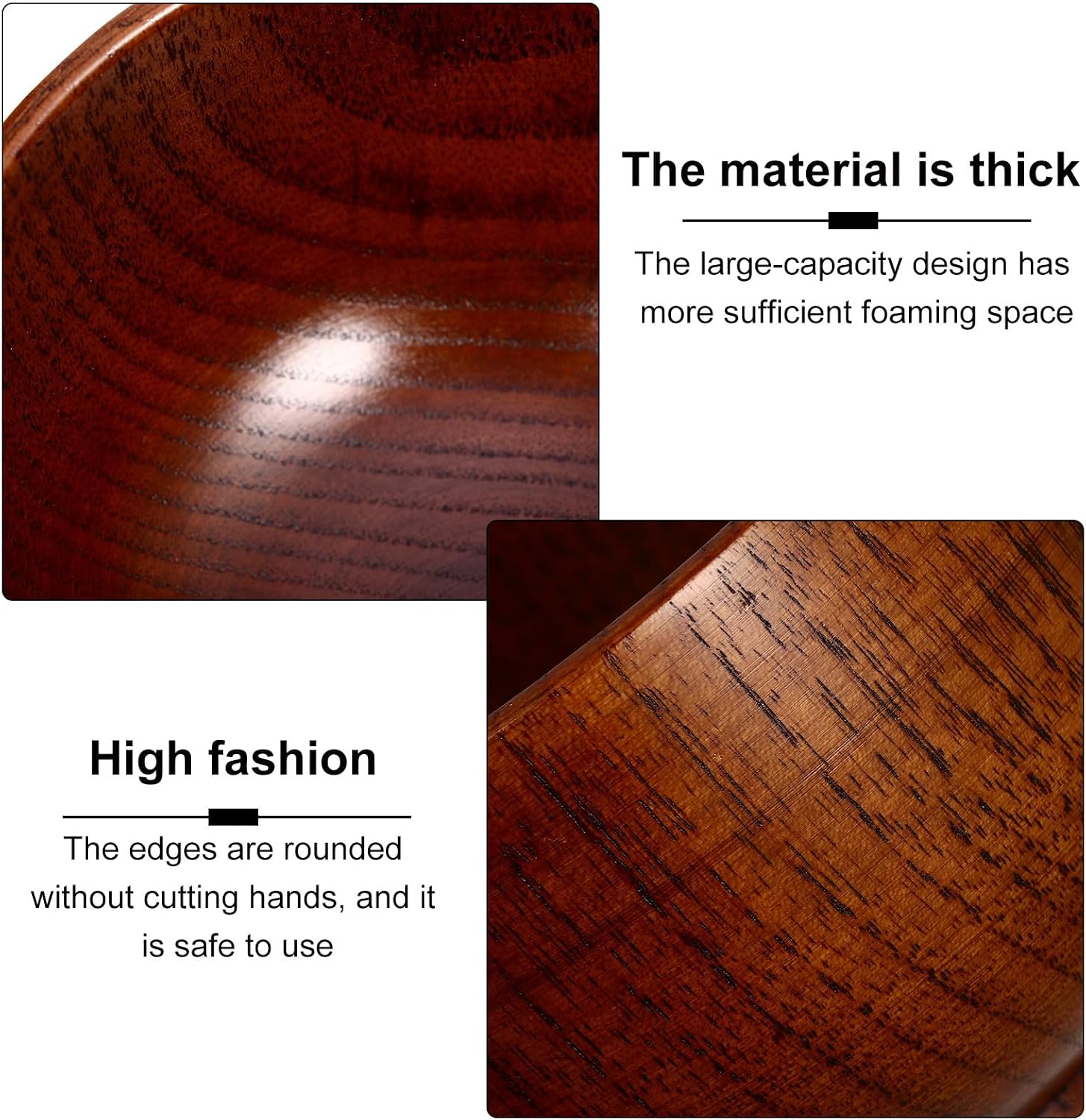 KICHOUSE Wooden Shaving Soap Bowl Mug for Men Shaving Lather Cup with Foam Soap Holder Beard Grooming