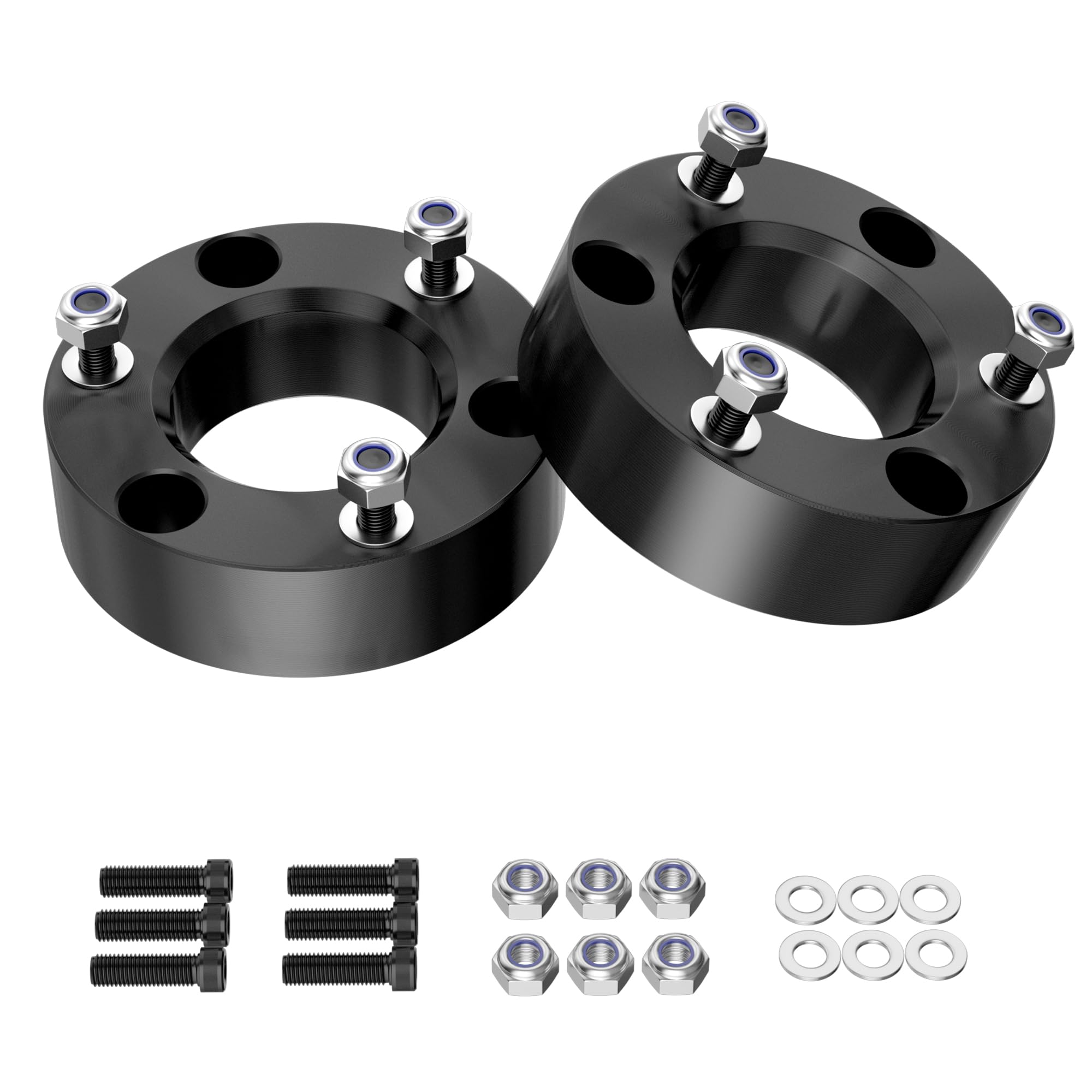 2.5" Front Leveling Lift Kit Compatible with 2007-2019 Silverado/Sierra 1500,Leveling Lift Kit for 2007-2019 Silverado/Sierra 1500 Forged Front Strut Spacers Raise the Front of your Car by 2.5"