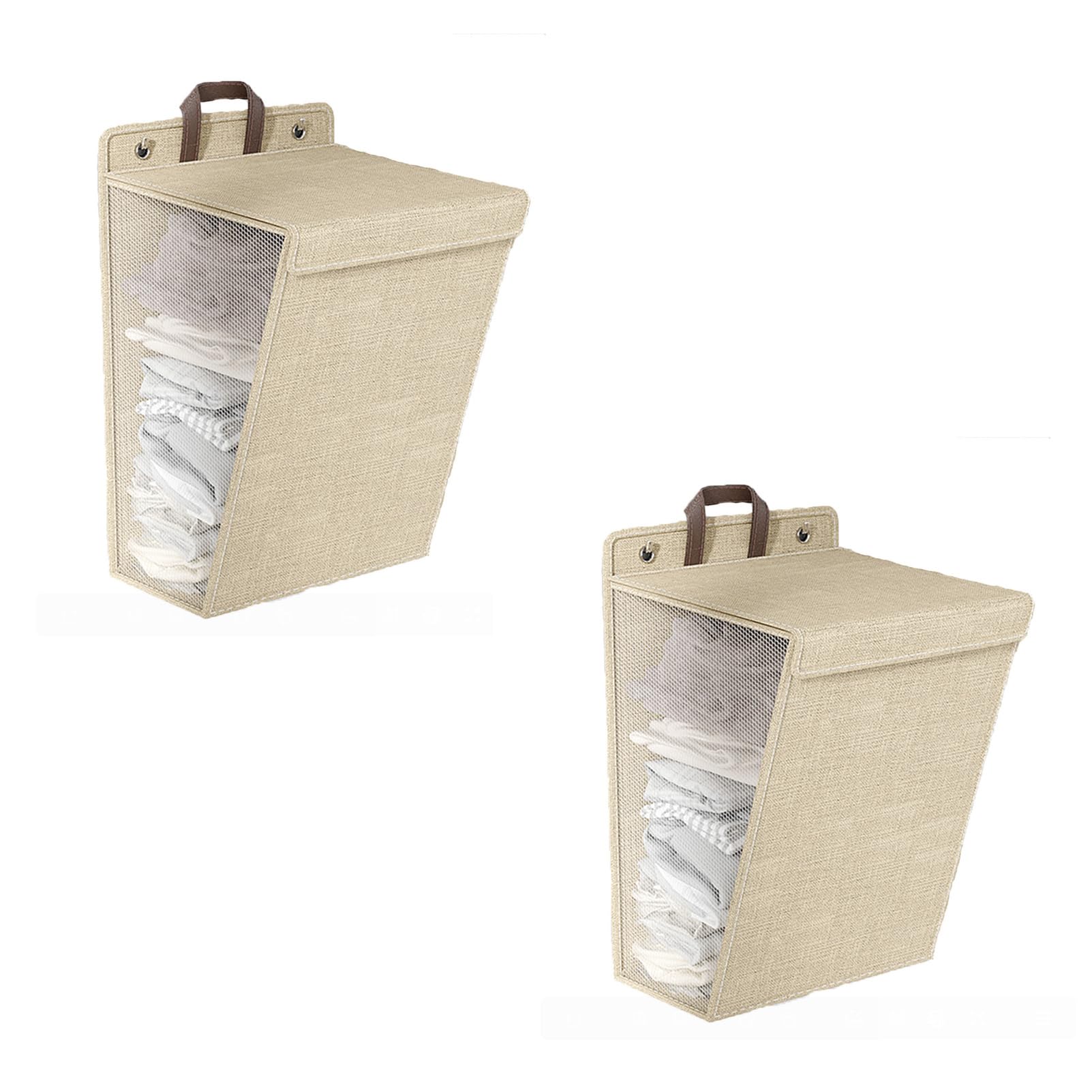 Large Capacity Cotton and Linen Dirty Laundry Basket, Bathroom Laundry Basket, Household Folding Storage Bucket