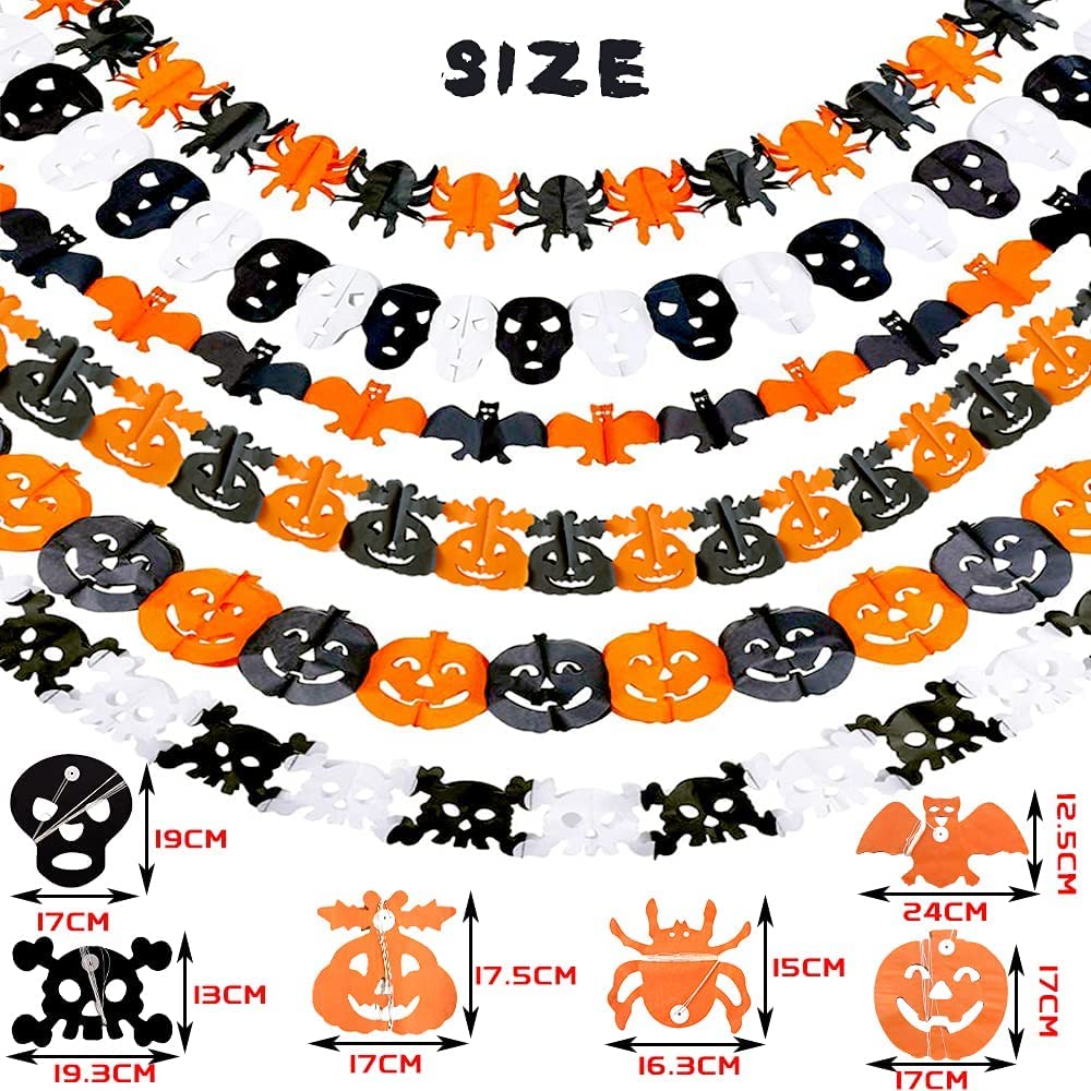 26-teiliges Halloween-Dekoset Aus Papier - Kürbisse, Fledermäuse & Geister Für DIY-Partys