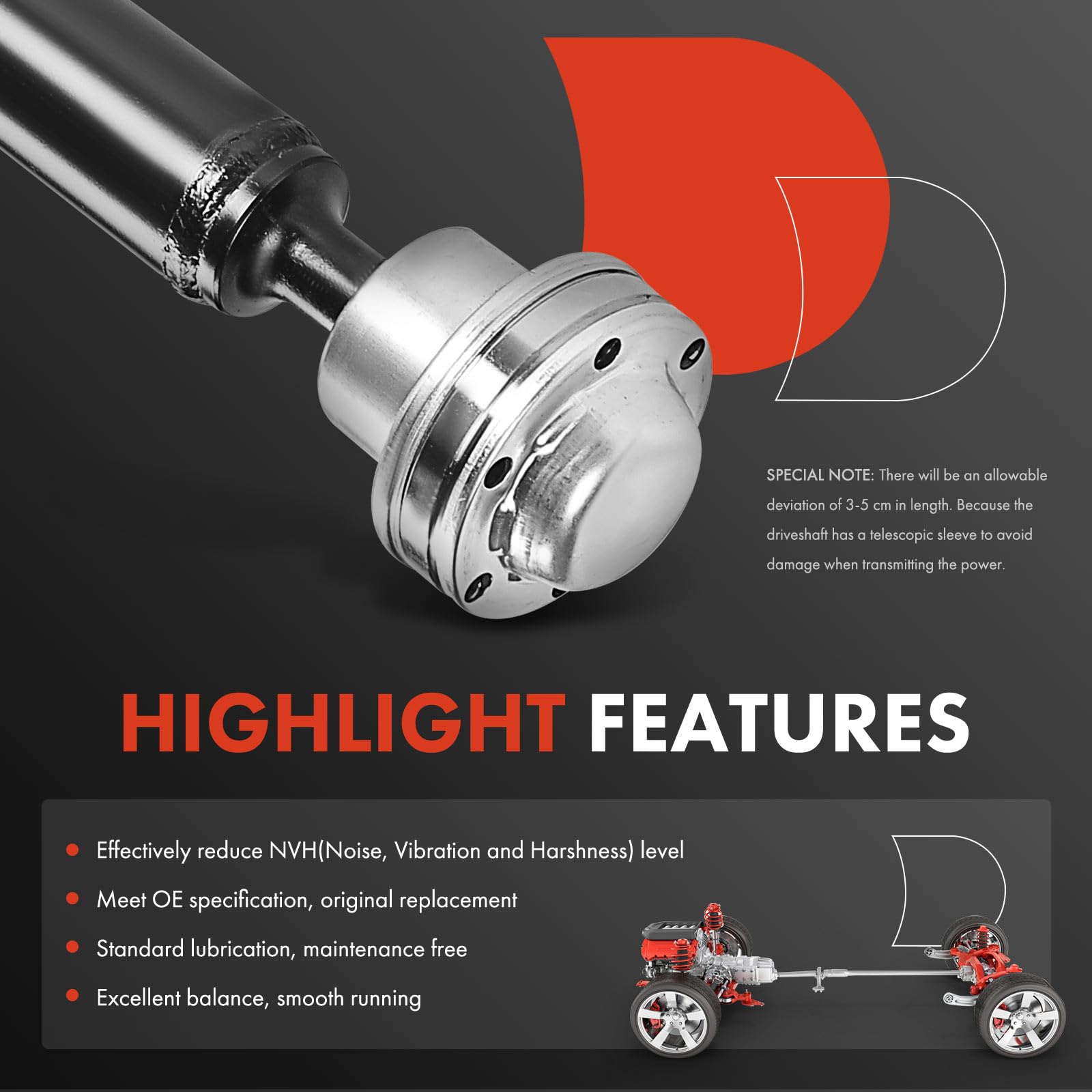 Amazon.com: A-Premium Rear Complete Drive Shaft Prop Shaft  