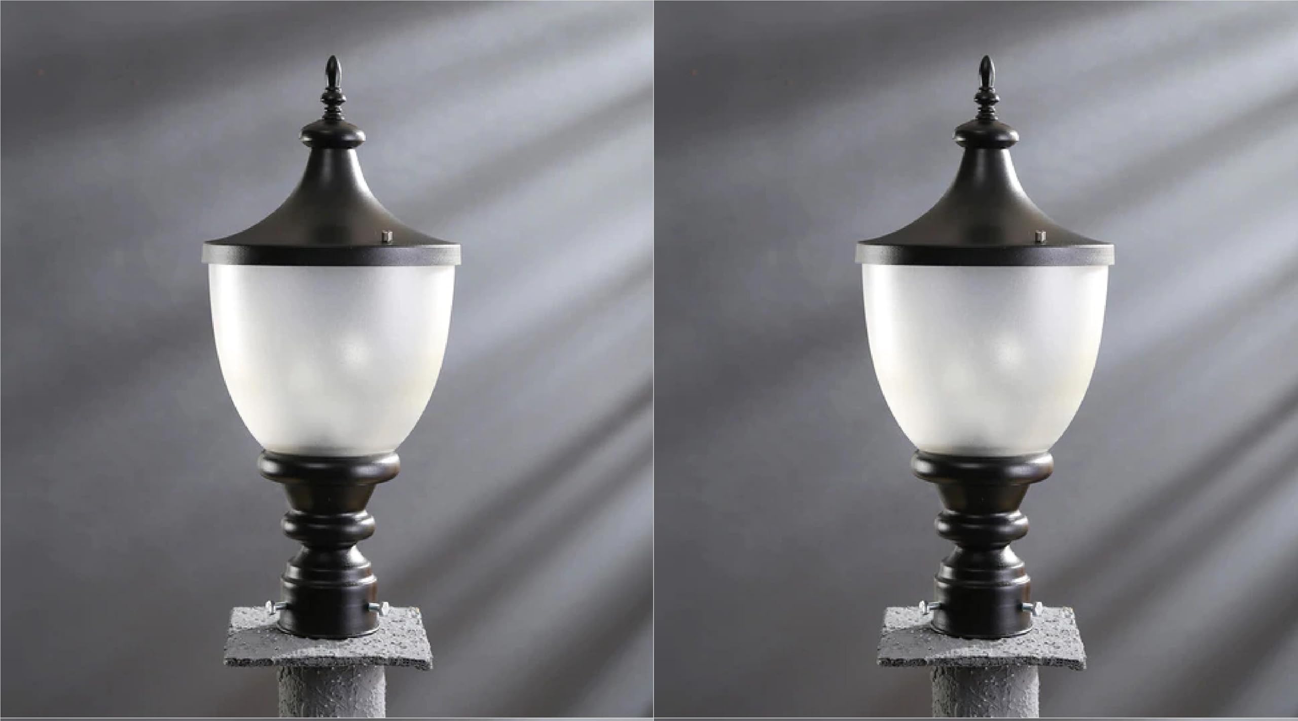 Gate Light White Metal | Fixed Mount Outdoor Garden Field Roof Lighting Fixture | Durable Exterior Lamps for Yard Driveway Entrance | Pack of 2-image-30