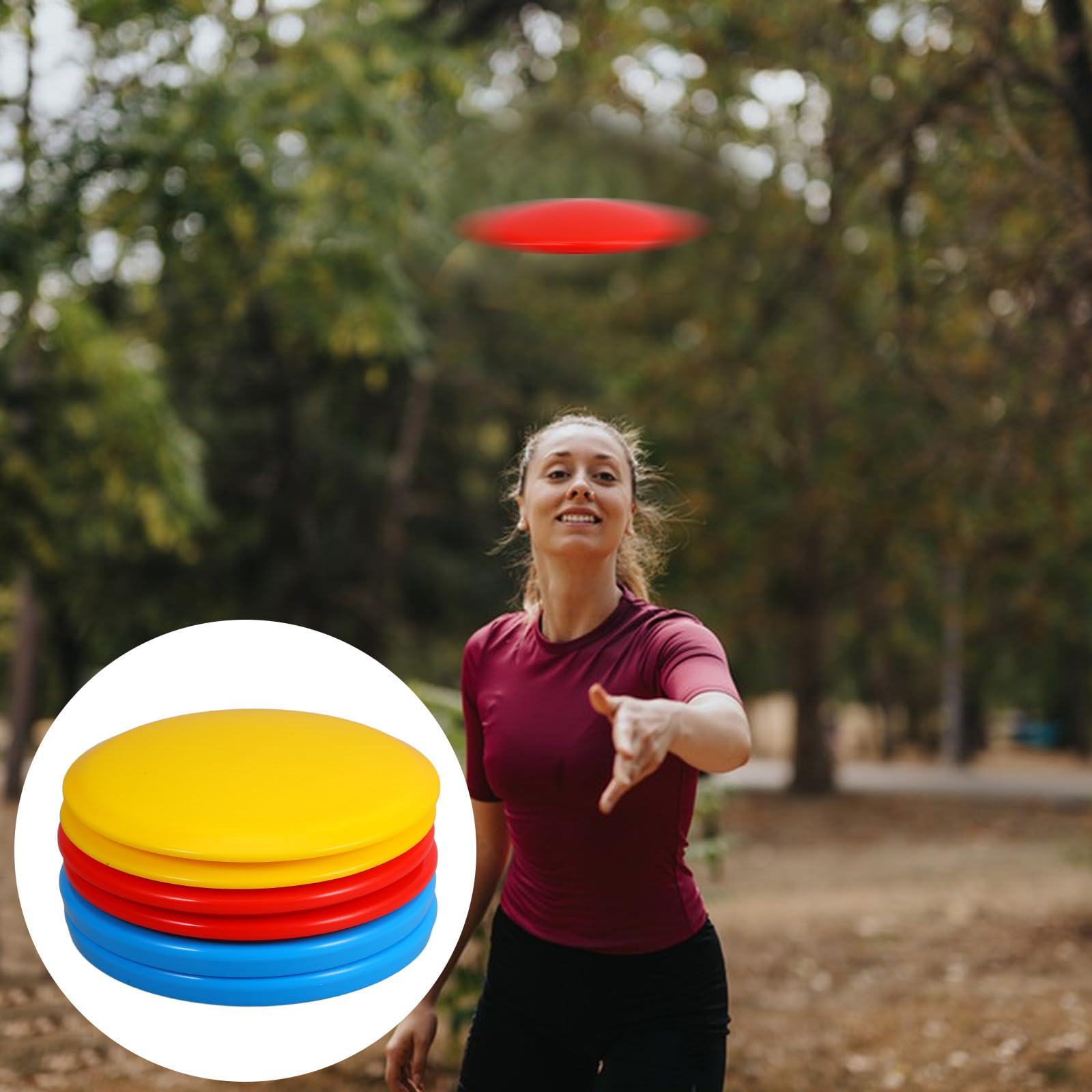 GALPADA Set Disc Golf 6 Pezzi per Principianti e Esperti, Mini Disco Driver, Midrange e Putter, Colori Vivaci, Robusto e Levigato, Attrezzatura Outdoor per Gioco e Allenamento
