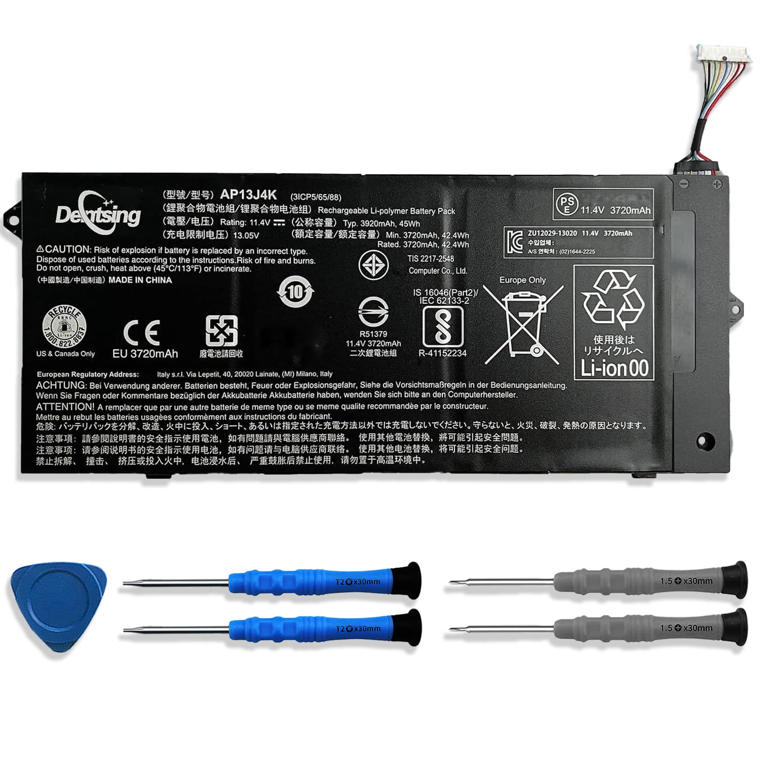 Amazon.com: Dentsing 45Wh AP13J4K Laptop Battery (4cm Long Cord