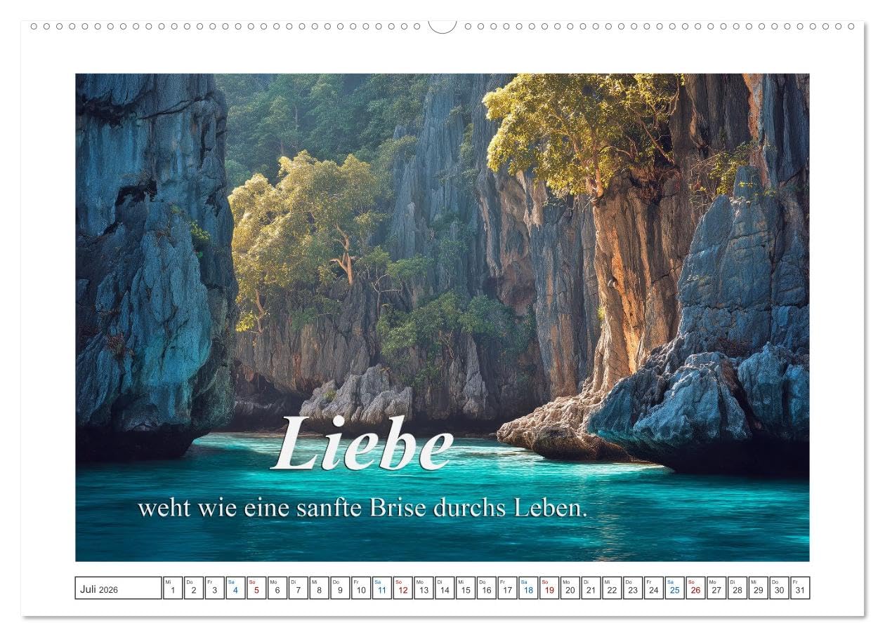 Frei wie das Meer (hochwertiger Premium Wandkalender 2026 DIN A2 quer), Kunstdruck in Hochglanz: Der Kalende fängt das ein, was wir am Meer so lieben die ans Herz gehen. (CALVENDO Gesundheit)