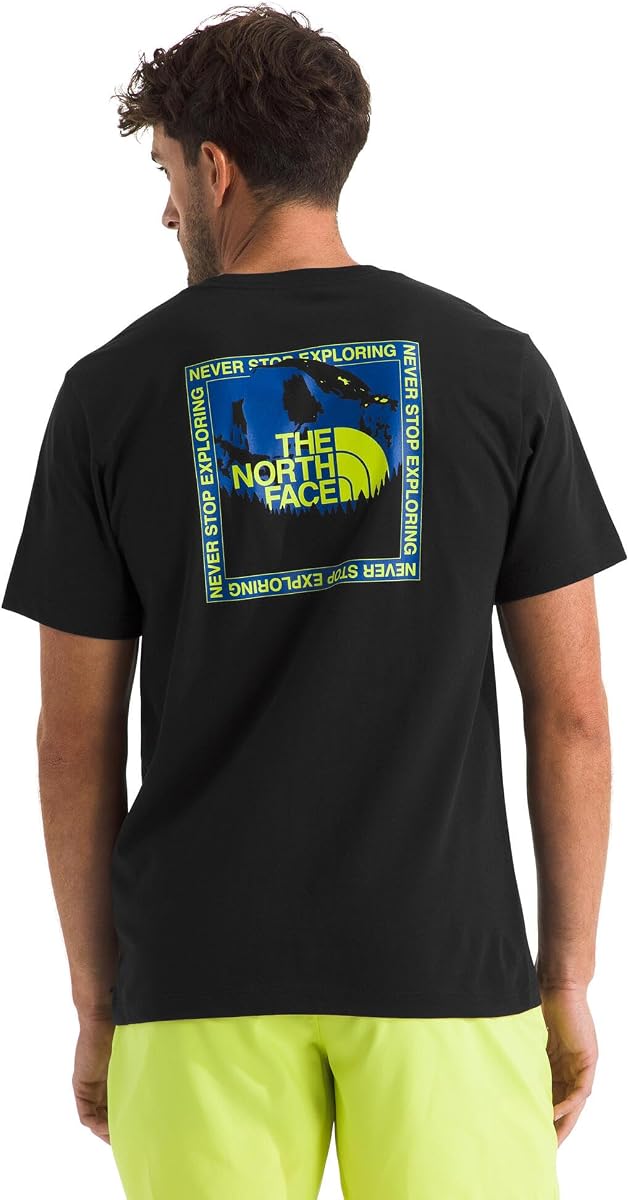 Men's Stay Exploring Short-Sleeve Tee - Casual Graphic T-Shirt, Regular Fit, Soft Cotton Fabric