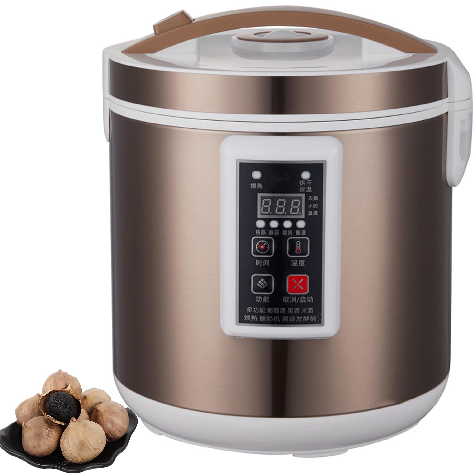 Macchina automatica per fermentazione, 90 W, intelligente, multifunzionale, fermentatore per aglio nero, capacità 7,5 l, facile da usare per fermentazione fatta in casa