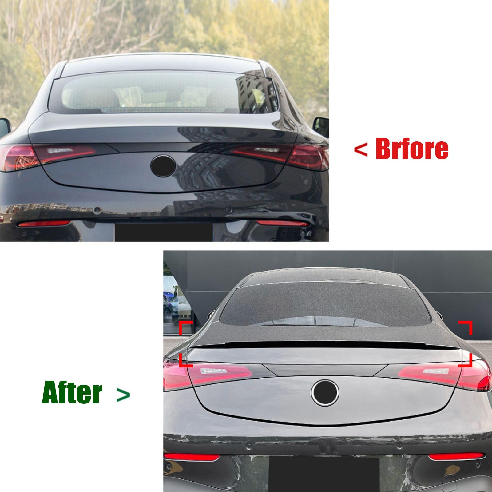 Auto ABS Spoiler Posteriori per Mercedes-Benz CLE Coupe C236 AMG 2024+, sul Tetto Bagagliaio Alettone Ala Labbro Modifica Accessori