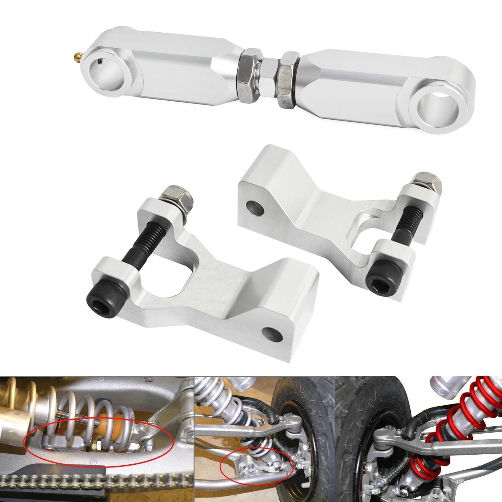 Łącznik obniżający Do Yamaha Raptor 350 2004-2013 przedni tylny zestaw obniżający Dolne łączniki zawieszenia | Adapter zestawu obniżającego przód i tył ATV