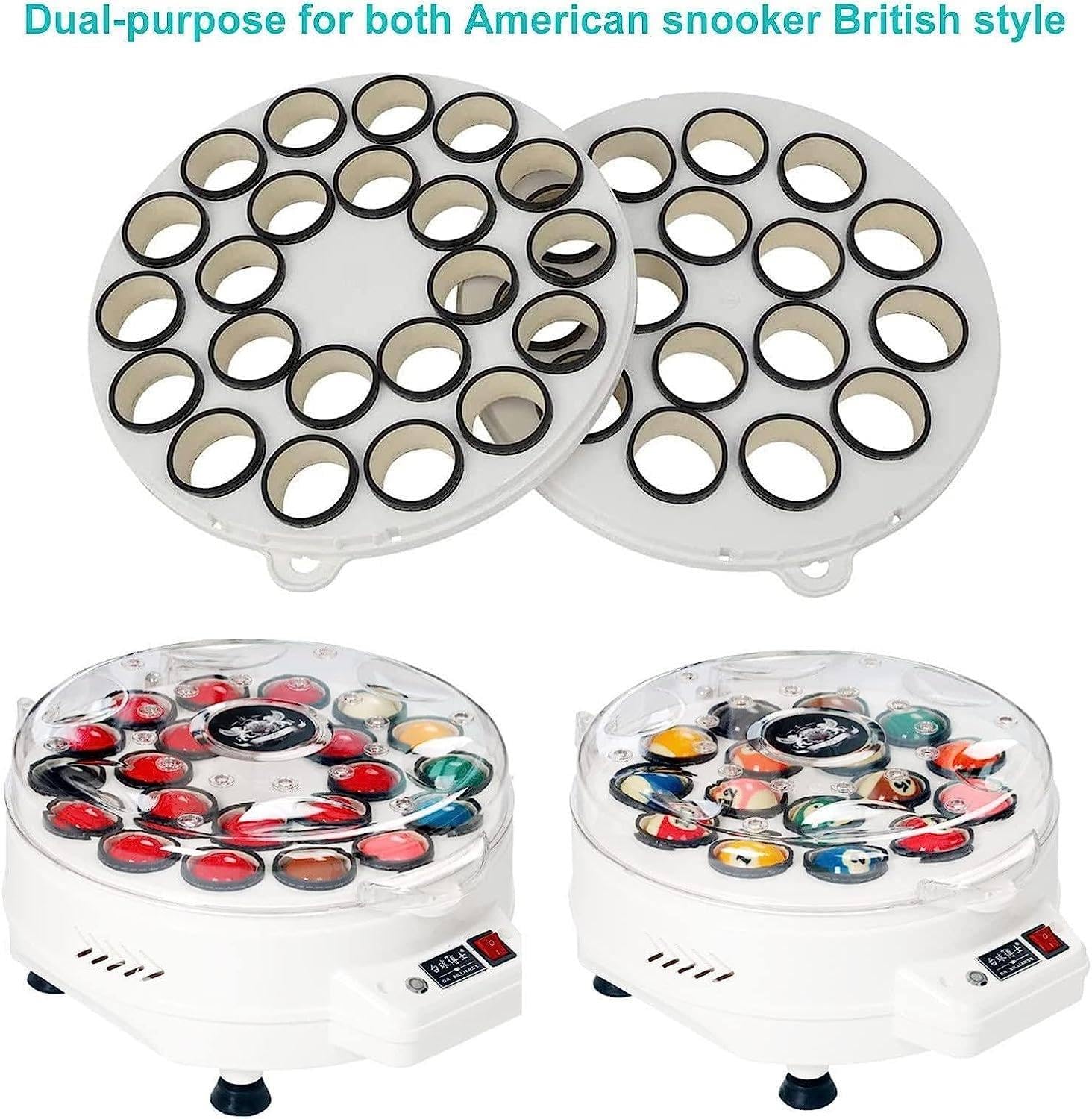 DAZULI Pool Ball Polisher, Bulletproof Billiard Ballistic Ball Polishing Machine, 16/22 Balls Professional Pool Ball Cleaner Automatic Billiard Ball Cleaner For Clean, Polish & Care,22balls - View #5