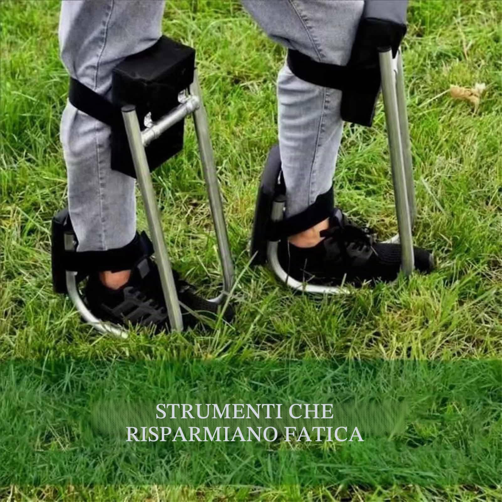 Ginocchiera per il giardinaggio, ginocchiera con seduta imbottita, per il giardinaggio, in acciaio inox, per il ginocchio, per la protezione dei piedi e delle gambe, colore nero