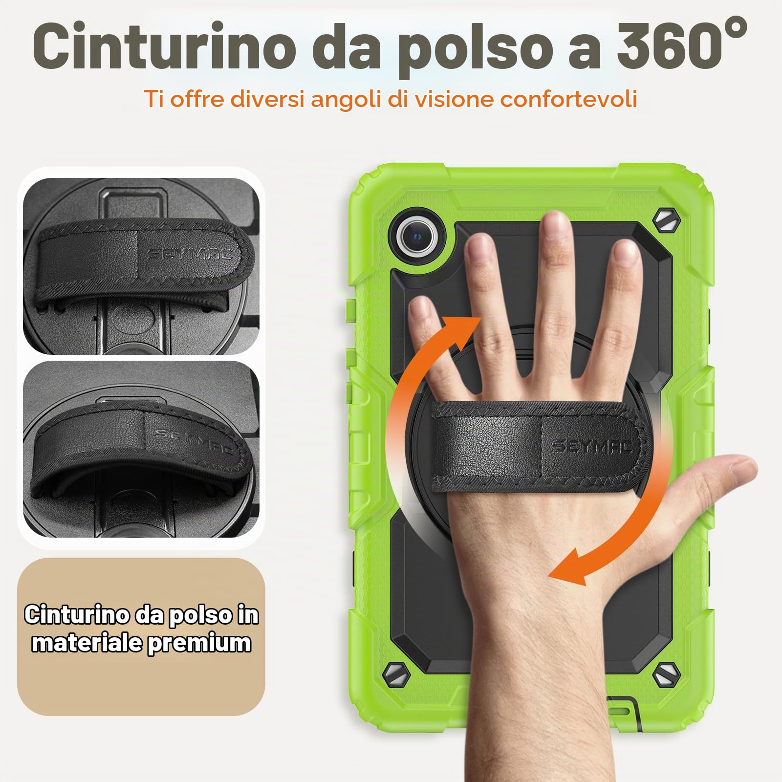 SEYMAC Cover per Samsung Galaxy Tab A9-8,7 Pollici 2023, Verde
