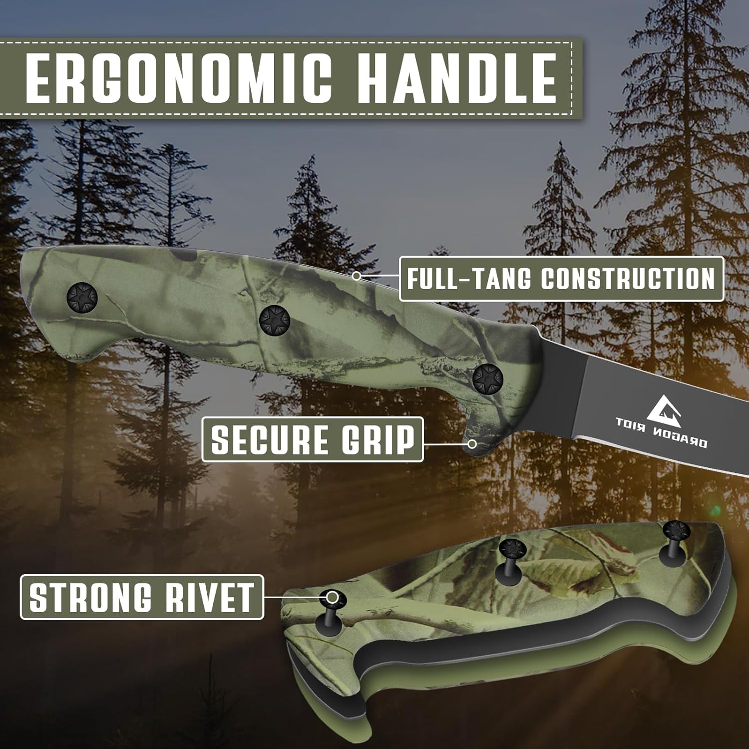 DRAGON RIOT Fish Fillet Boning Knife Set for Meat Cutting, Ultra-Sharp German Stainless-Steel Fishing Knife, Fresh or Saltwater, with A Durable Storage Bag and A Sharpenning Tool