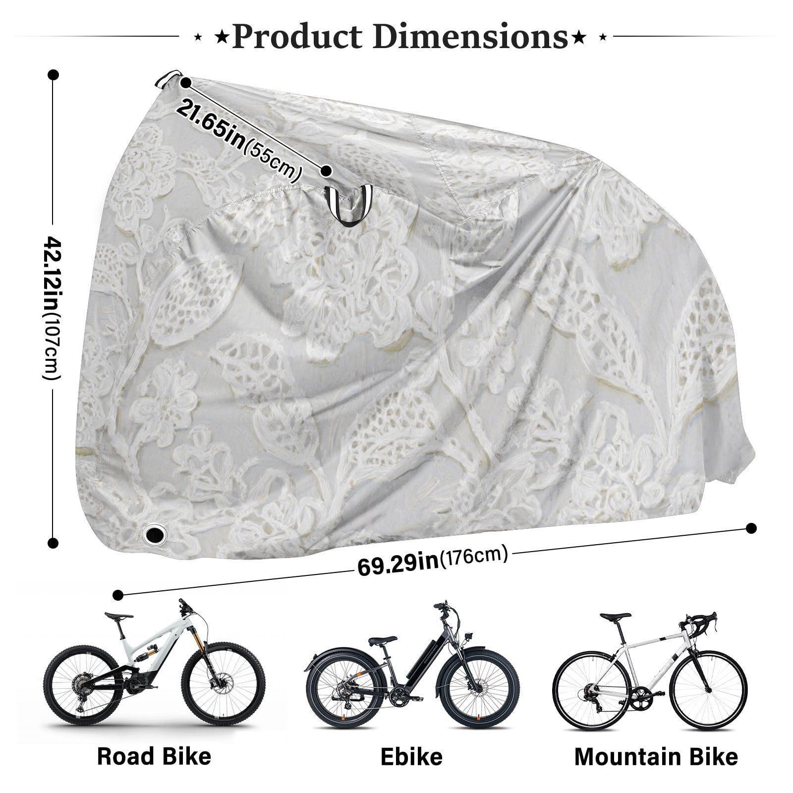 Housse de vélo imperméable avec trous de verrouillage - Protection contre la poussière, la pluie, la neige, les UV - Convient à la plupart des motos
