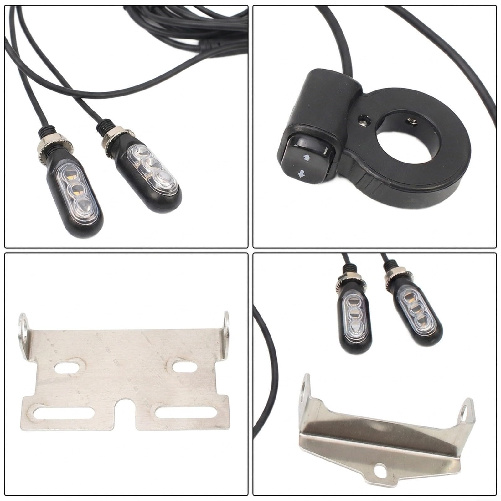 Kit Éclairage Vélo 12V pour avant Arrière pour clignotant Kit