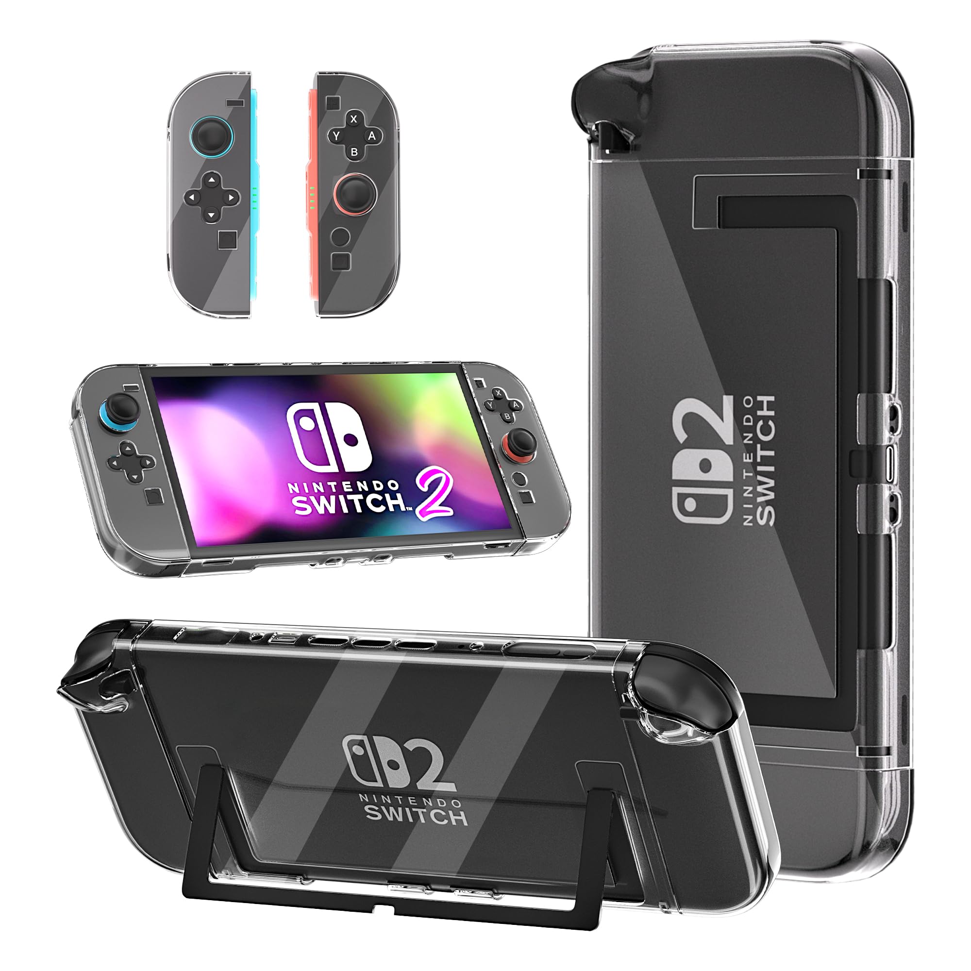 Photo 1 of [Optimized Version] GLDRAM Clear Case Compatible with Nintendo Switch 2 (2025), Dockable PC Protective Case + PC Detachable Joycon Cover, Hardshell Shock & Scratch Protector Skin Accessories - Crystal1056290589