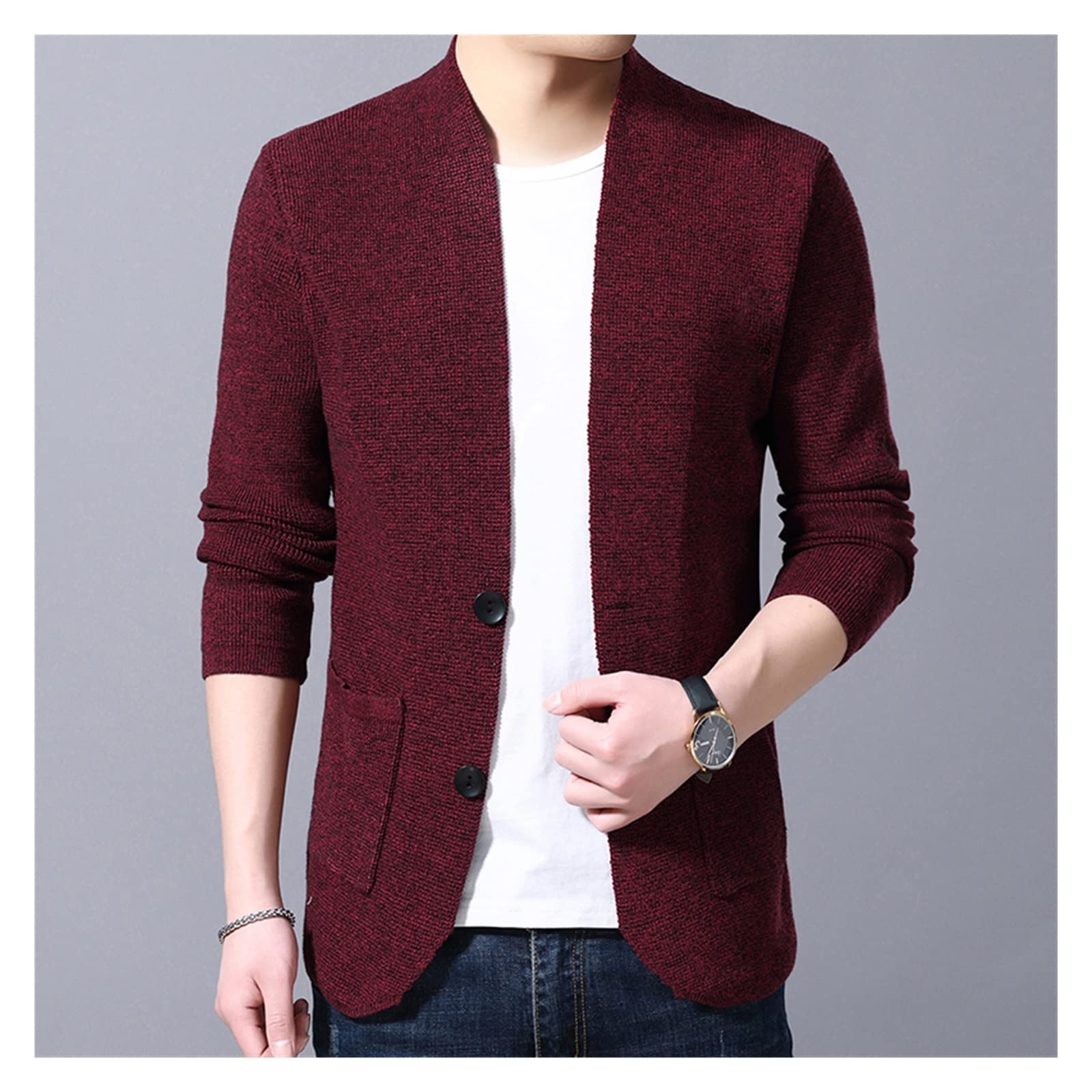 Pull cardigan simple boutonnage veste en tricot lâche Argento