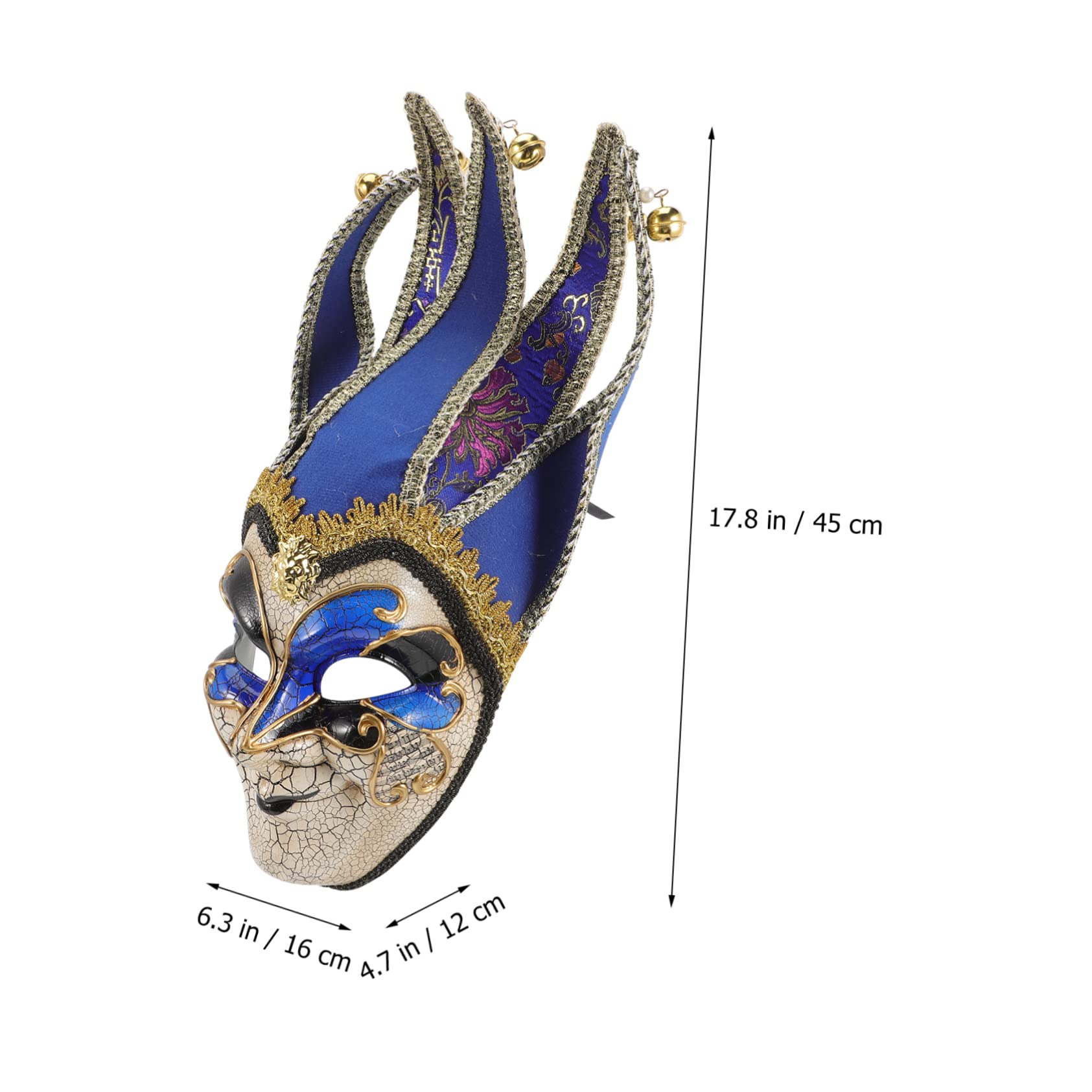 Máscara de hombre agrietado Brillantina Víspera de Todos cosplay mascarada accesorio de máscara decorativa máscaras de carnaval el plastico Azul