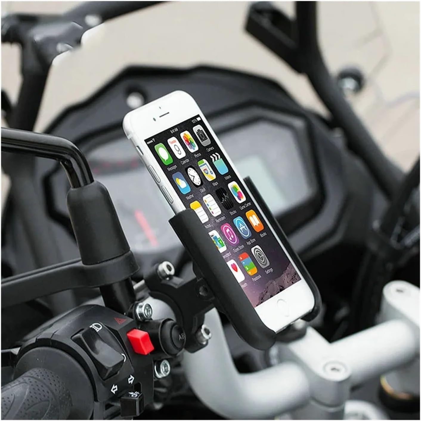Mobile Phone Holder GPS Stand Bracket for CFMOTO 700CLX CLX700 700CLX Motorcycle CNC Aluminum Accessories Handlebar(Black)