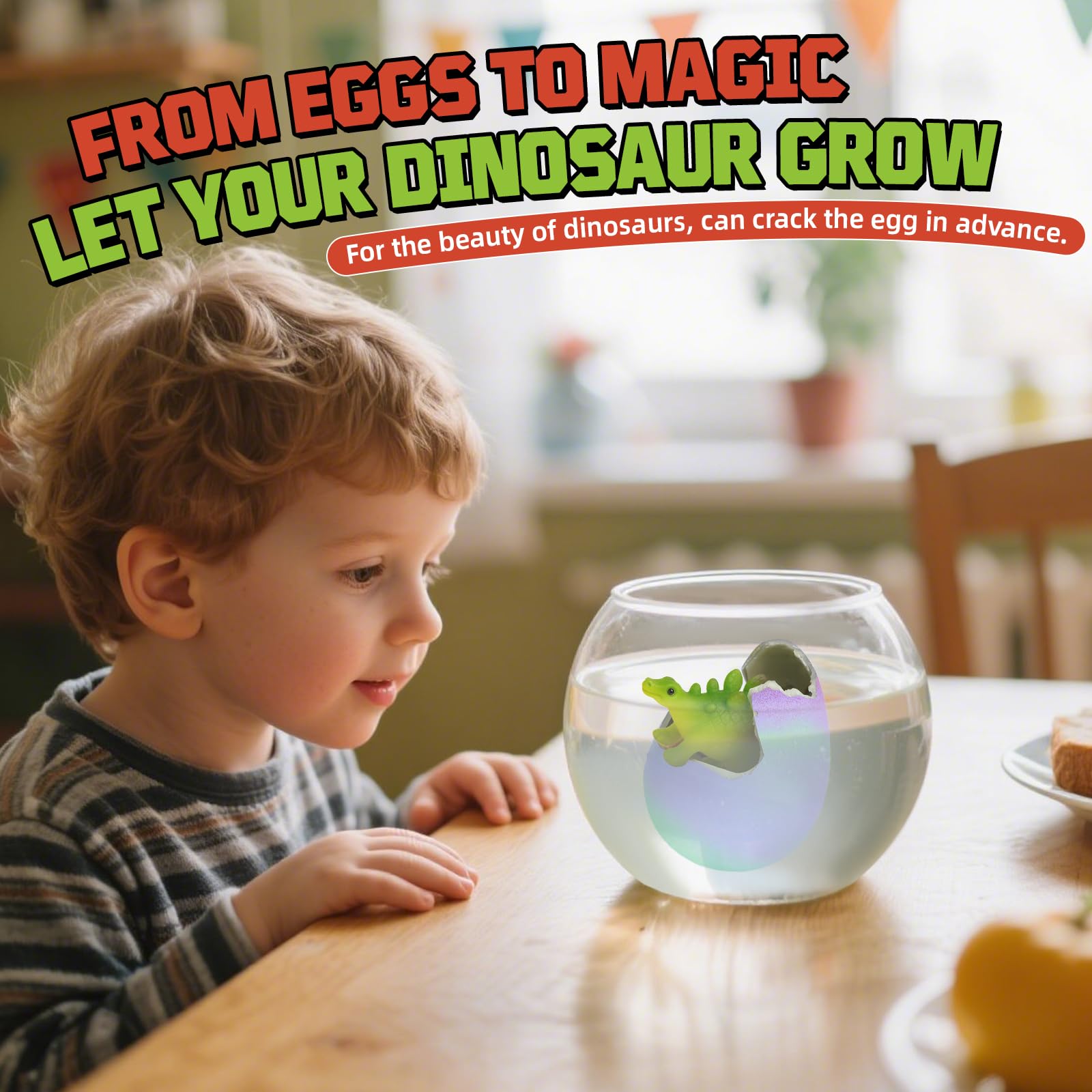 Flavery Dinosaur Hatching Surprise Eggs for Kids, 6 Pack, Grows 600%, Dino Egg Toys for Boys & Girls - Image 4