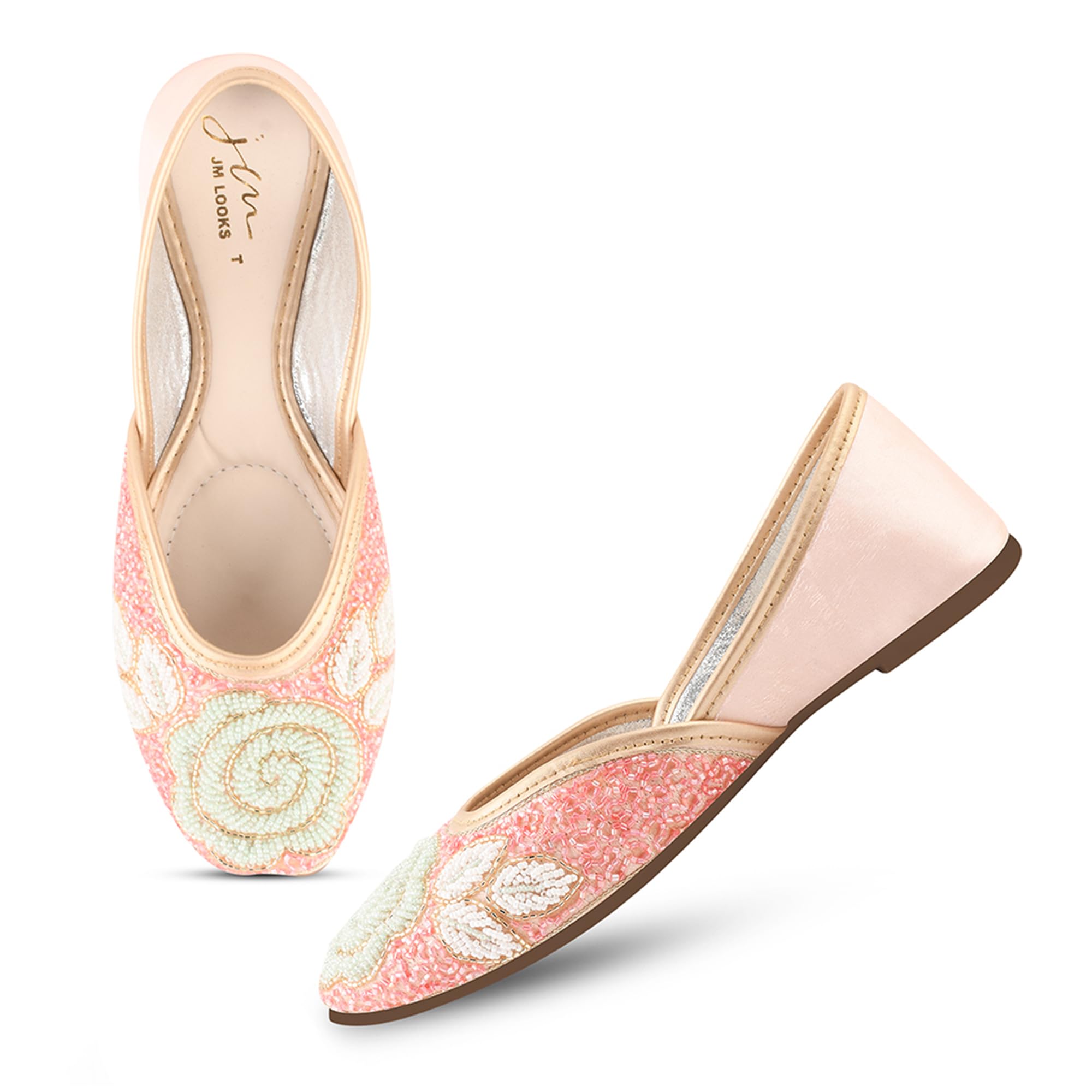 Women's Ethnic Embllished Punjabi Jutti Mojari Bellies Slip-On Shoes Casual Party Wedding Slip-On Flats-image-17