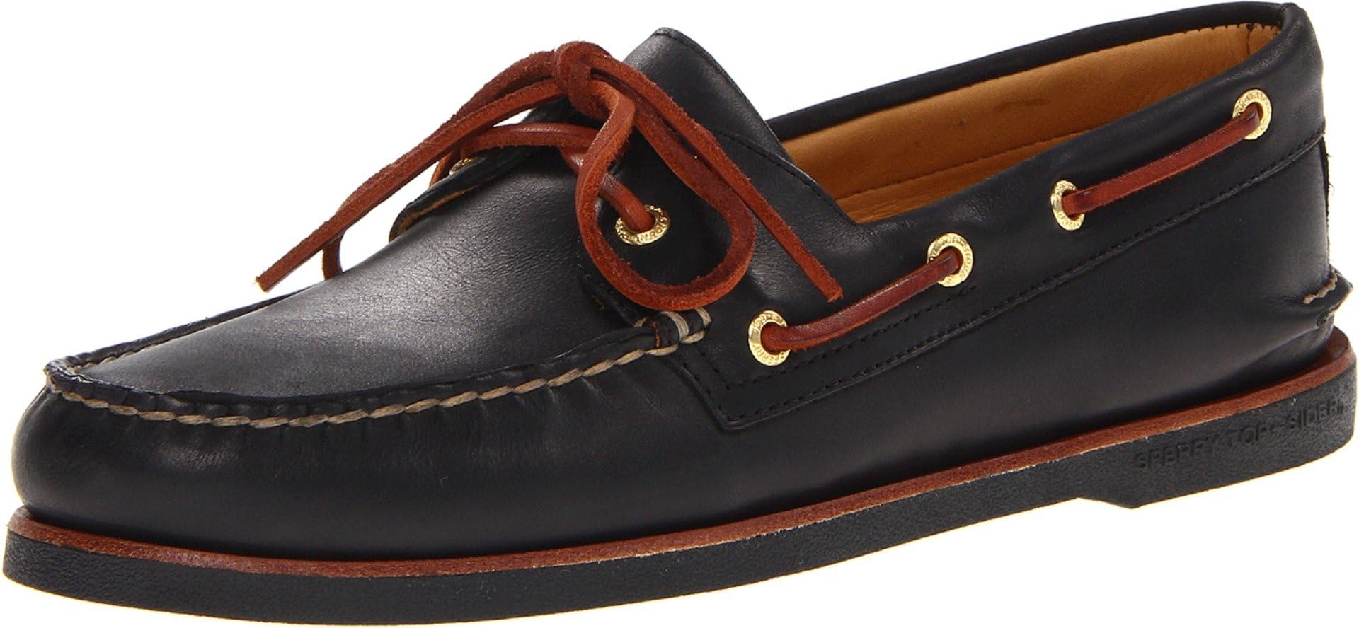 black sperry top siders