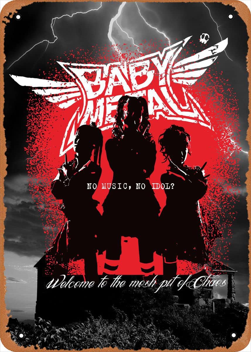 Wanfst Music Babymetal Kitsune Metal Tin Sign Poster Vintage Art Wall Decor 12 x 8 inch